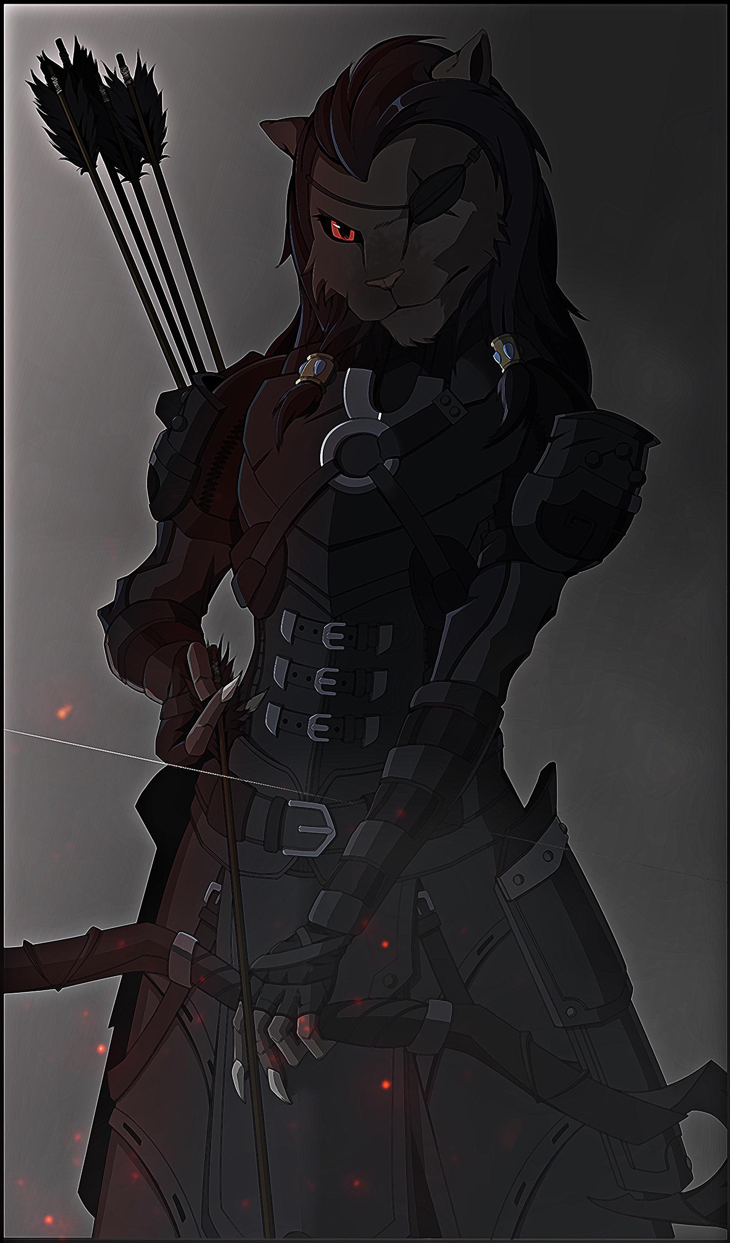 Digital art piece I made of my khajiit nightblade