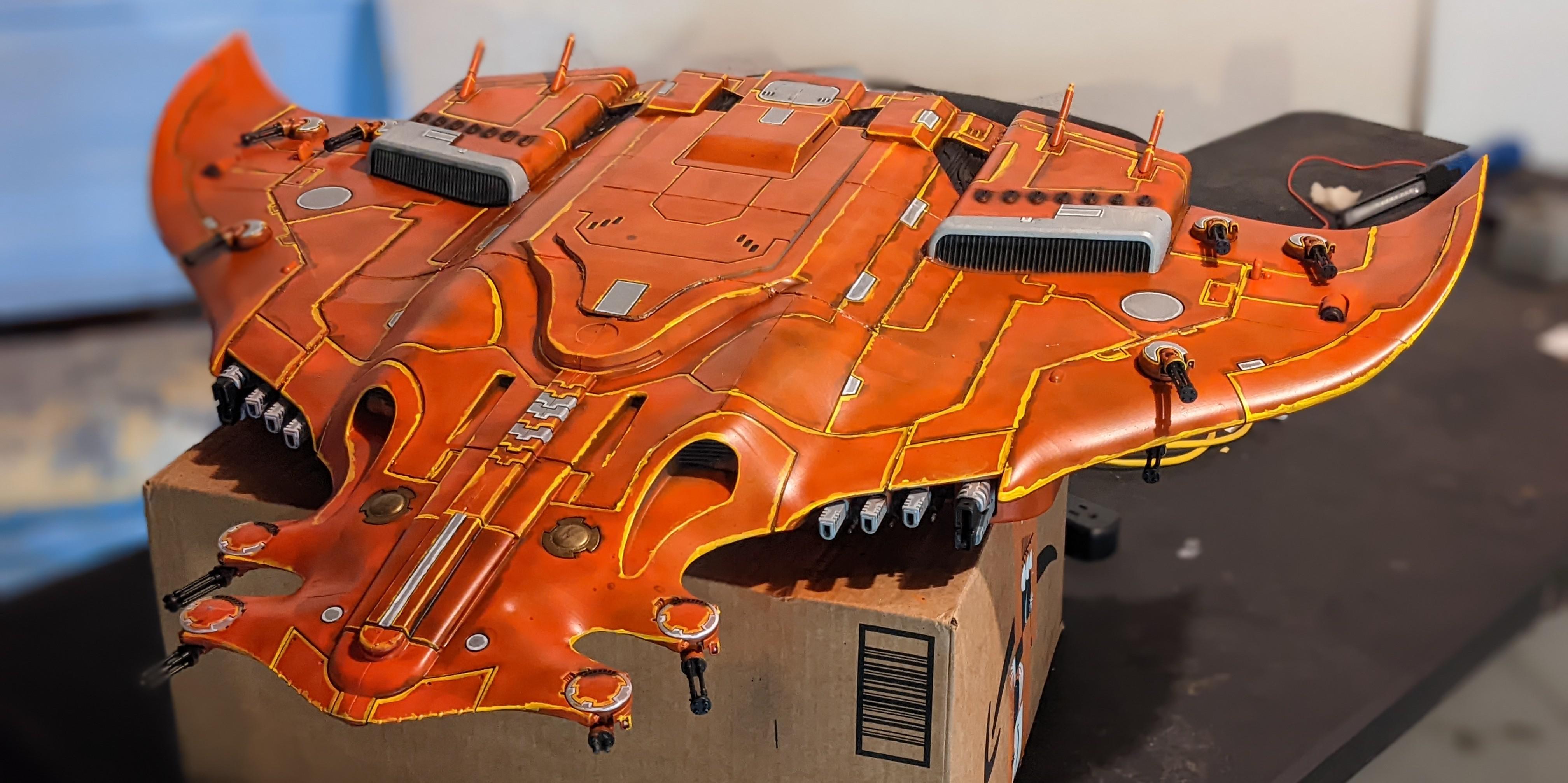 Finally Finished My All Resin Tau Manta, Printed On Anycubic MonoX PrintedWarhammer