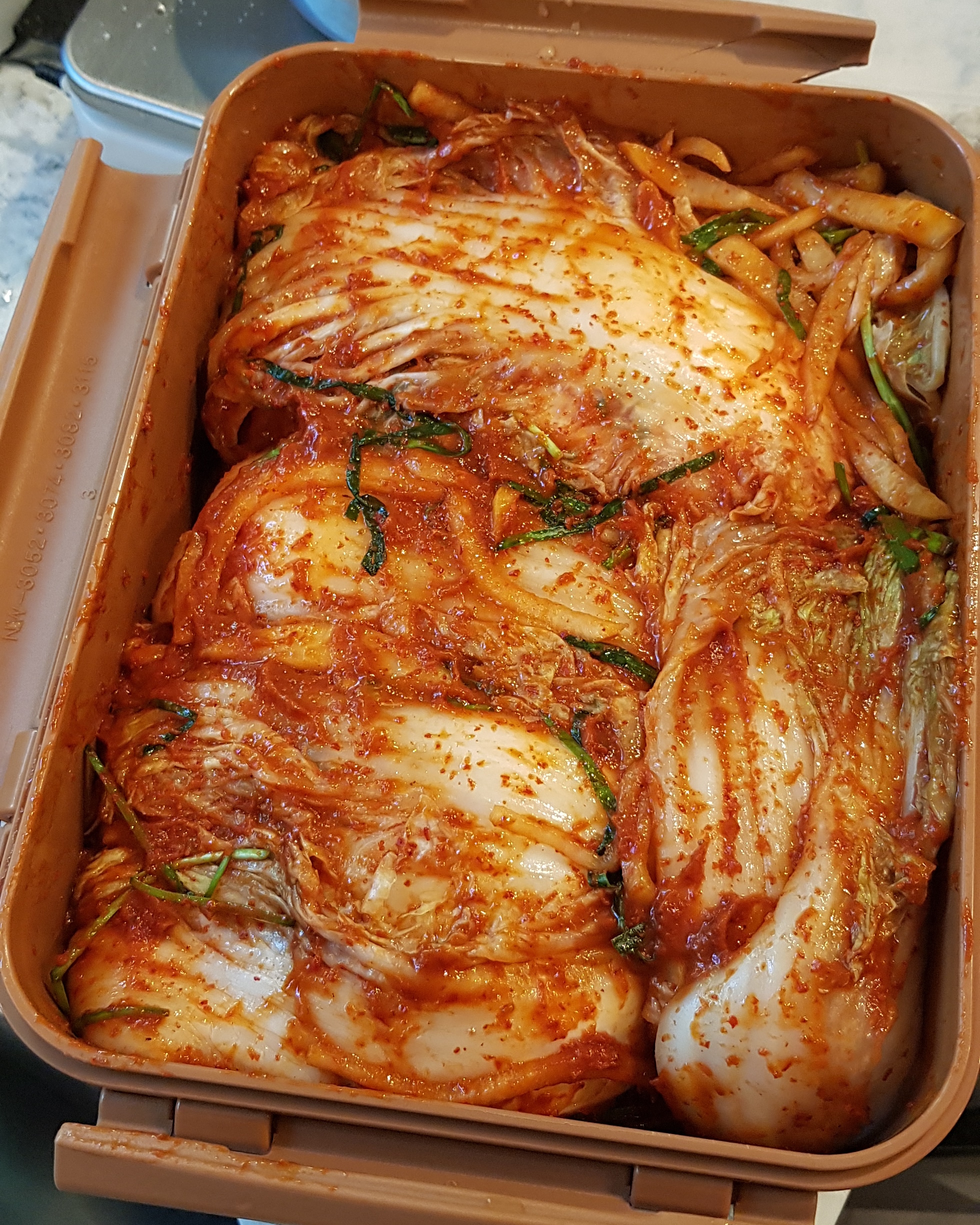 I just made 3 months worth of vegan kimchi. Recipe in the comments. r