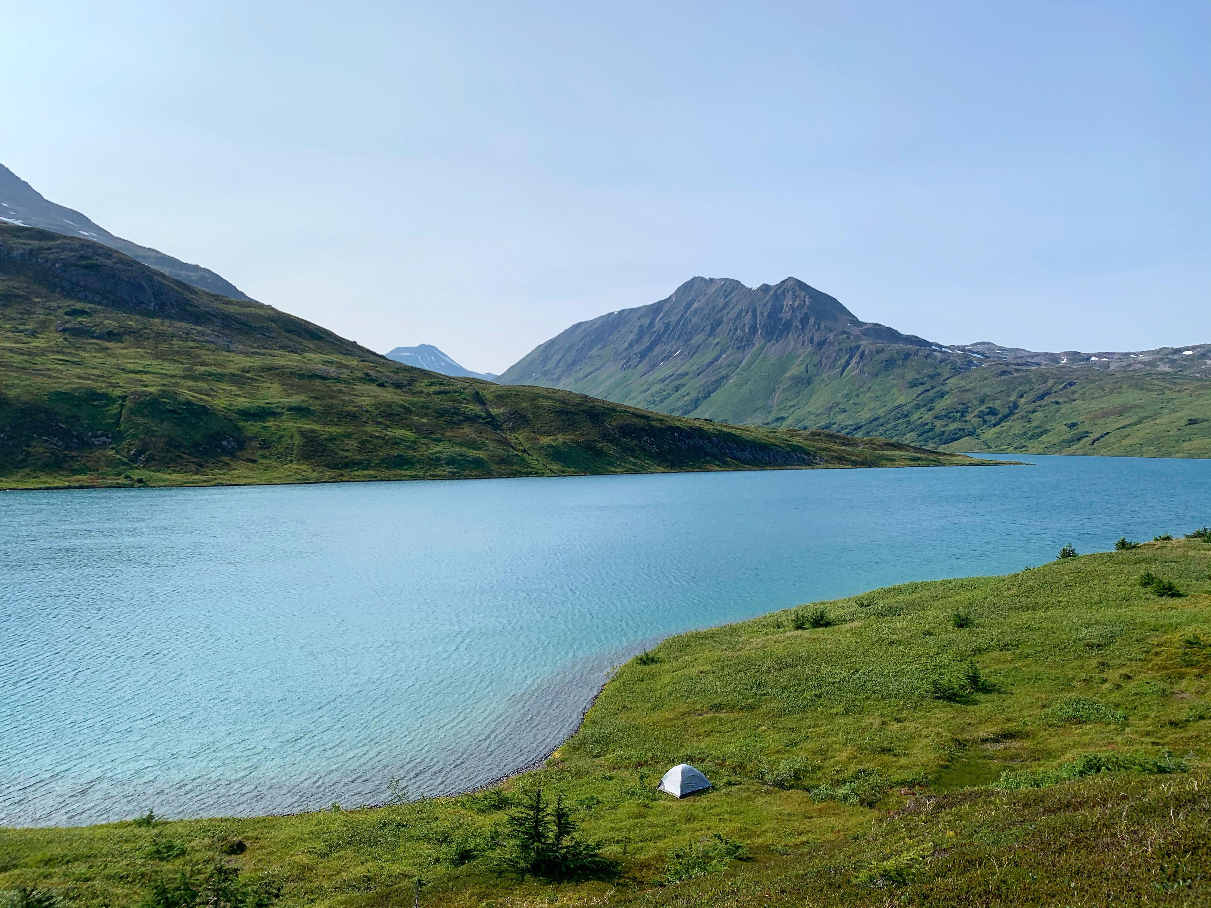 Hiked 14 miles to Lost Lake near Seward, Alaska and found myself a cozy