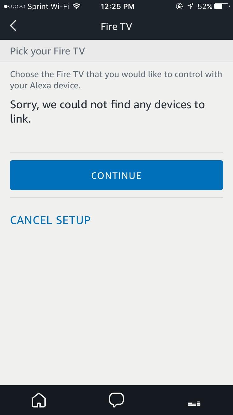 Alexa App can't find my Fire TV Stick?? Fire TV is on and connected to