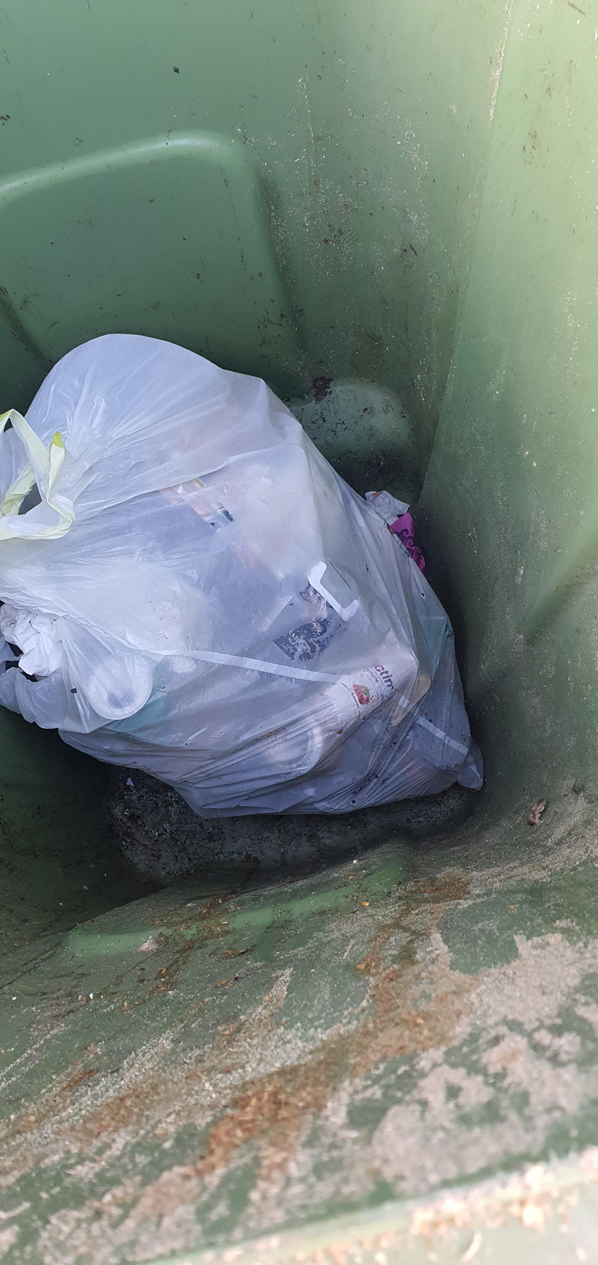 Had our bins emptied today, and saw that someone has put their rubbish
