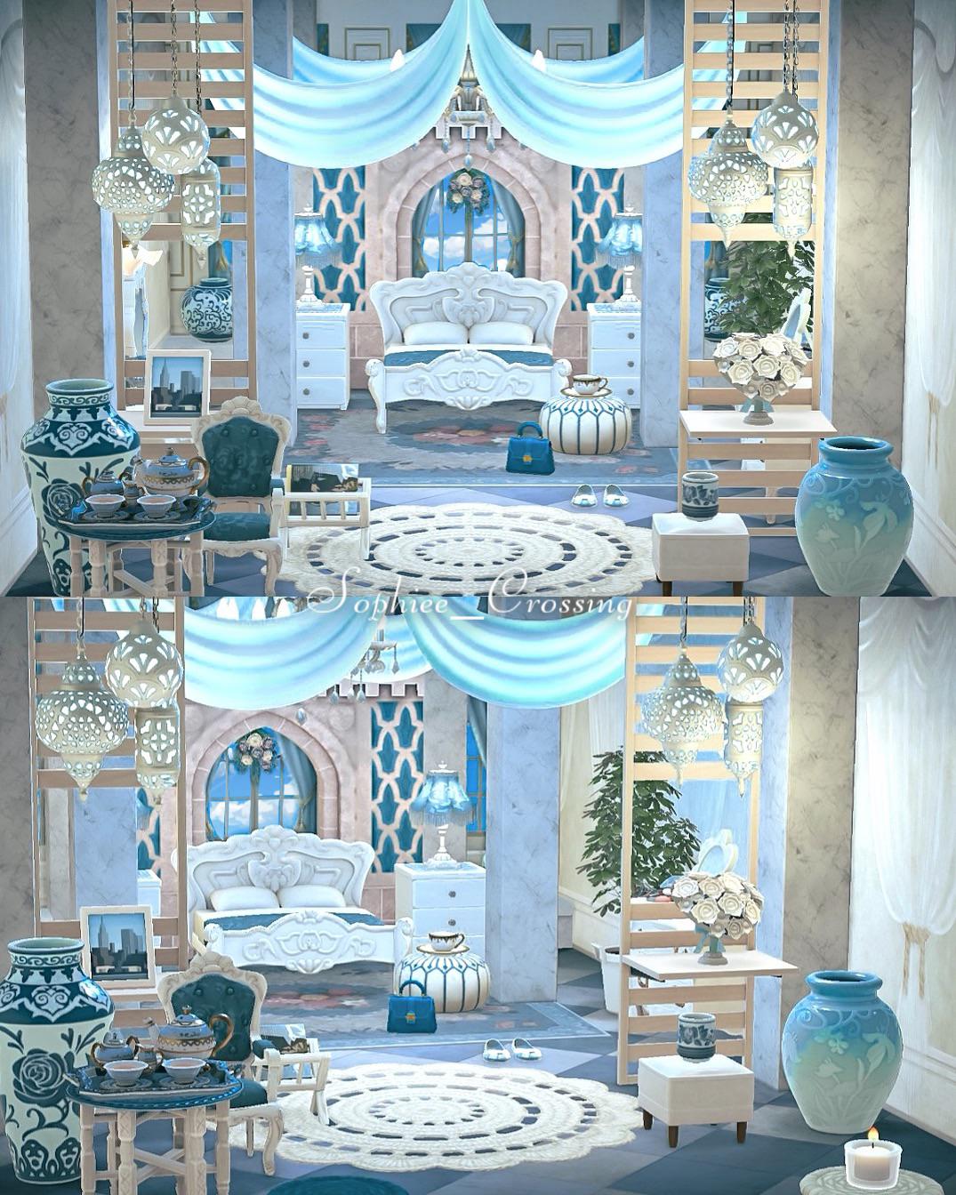 An Elegant Bedroom 💙 in HHP r/AnimalCrossing
