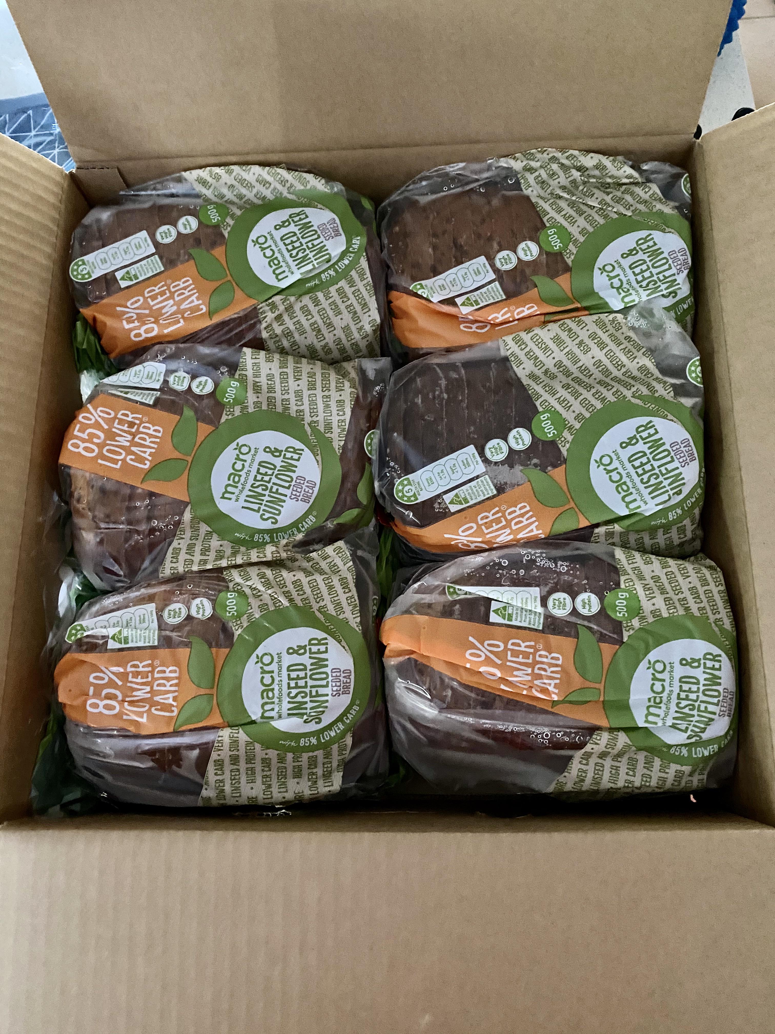 Finally, I picked up a full box of Woolworths Macro low carb bread. It