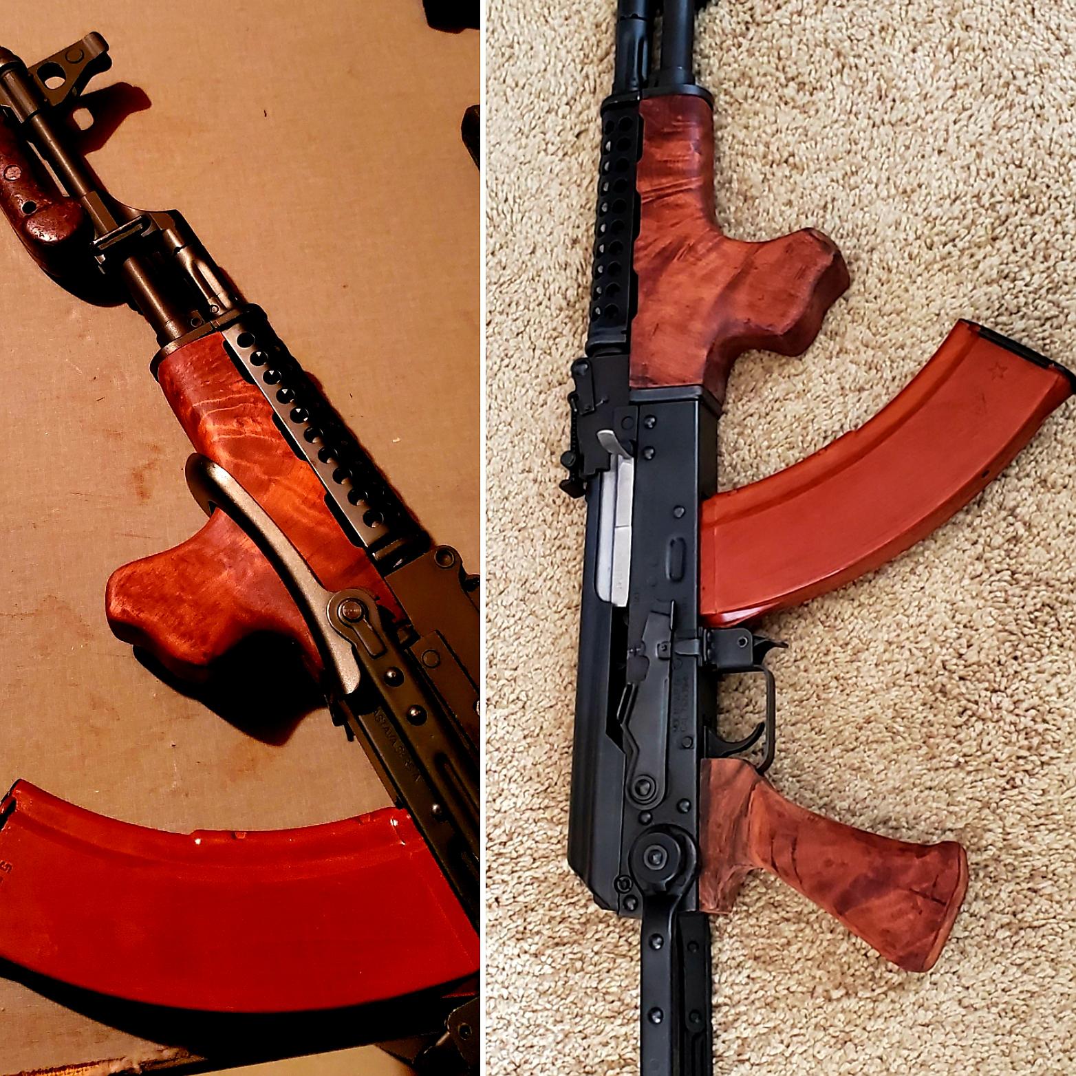 Color pics of my zastava m70 underfolder wood furniture!! r/ak47