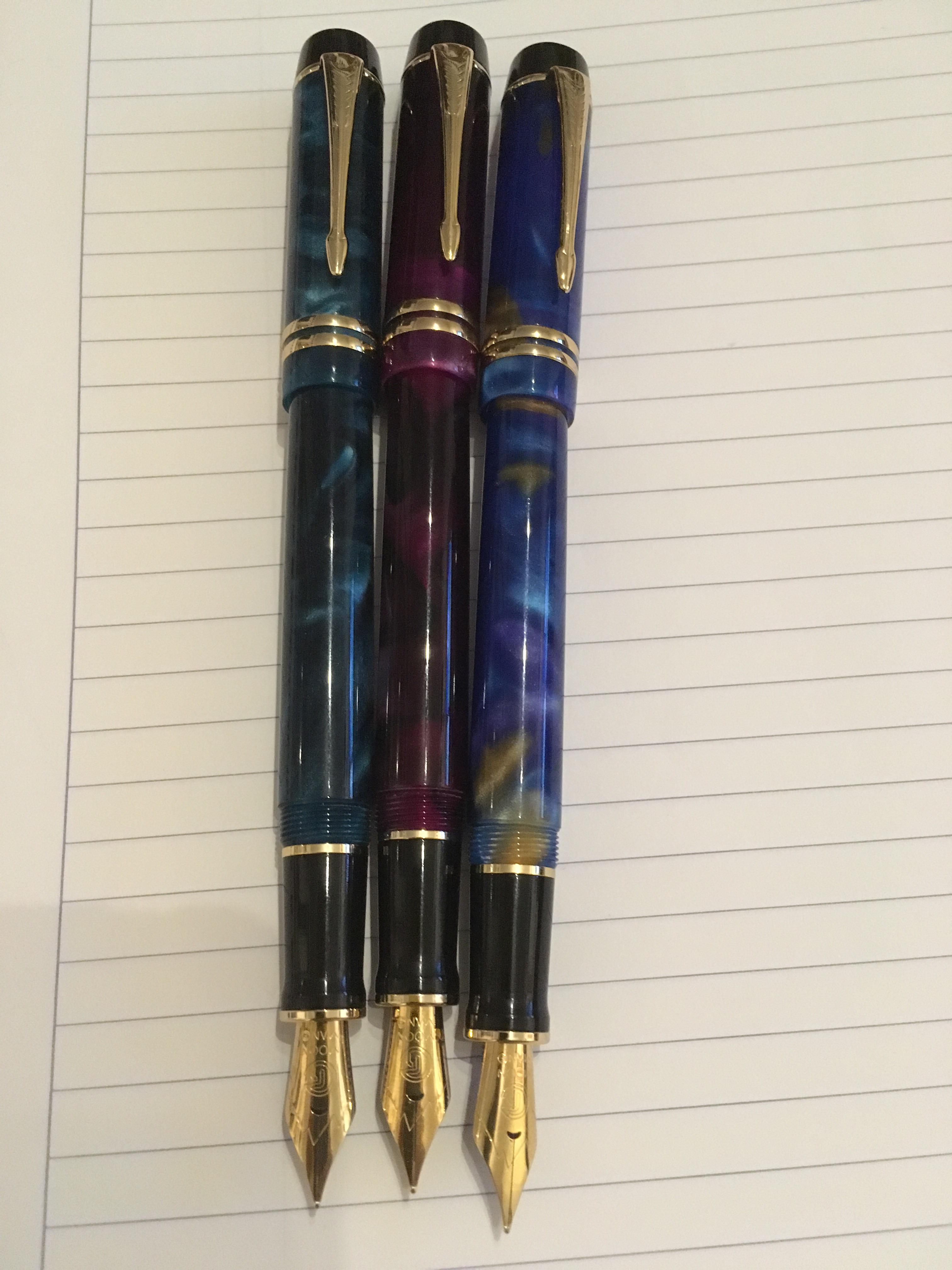 3 Moonman 600s fountain pens I got today from ebay. r/fountainpens