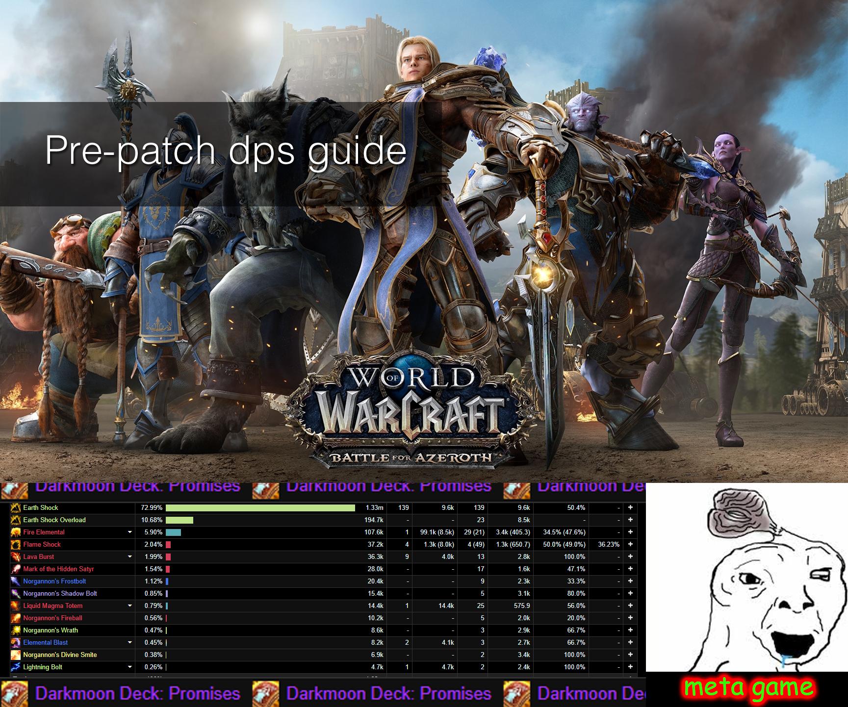 Guide to prepatch DPS wow