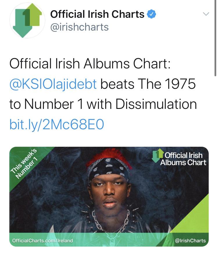 He didn’t specify which official charts r/ksi
