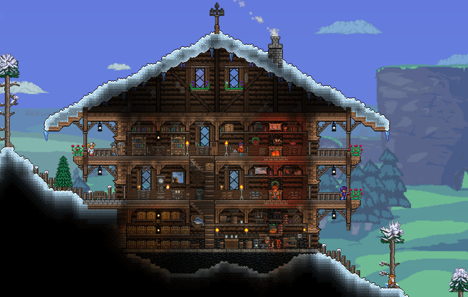 My Alpine Cabin Base Terraria