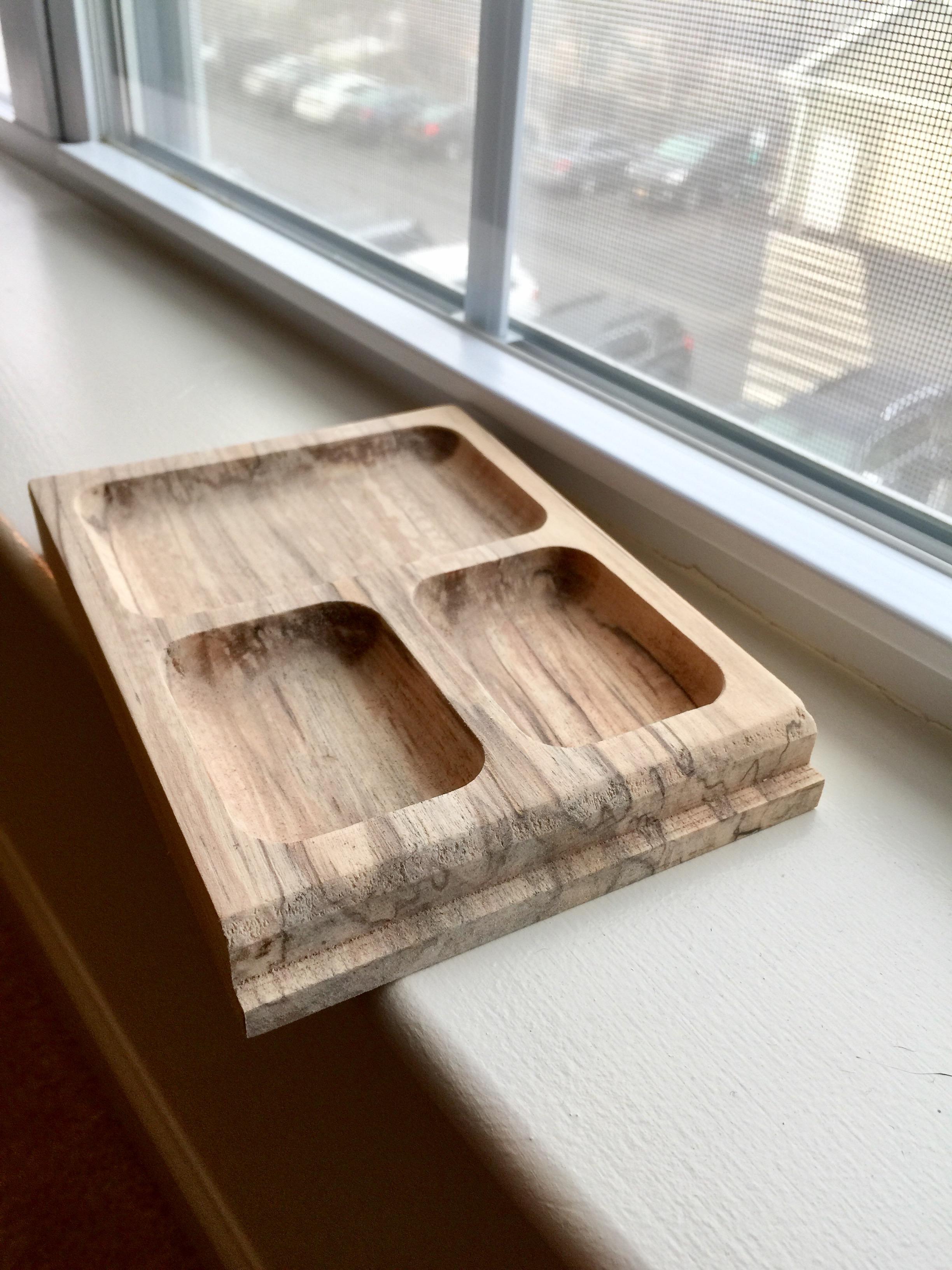 Jewelry box tray in progress...couple hours with the plunge router here