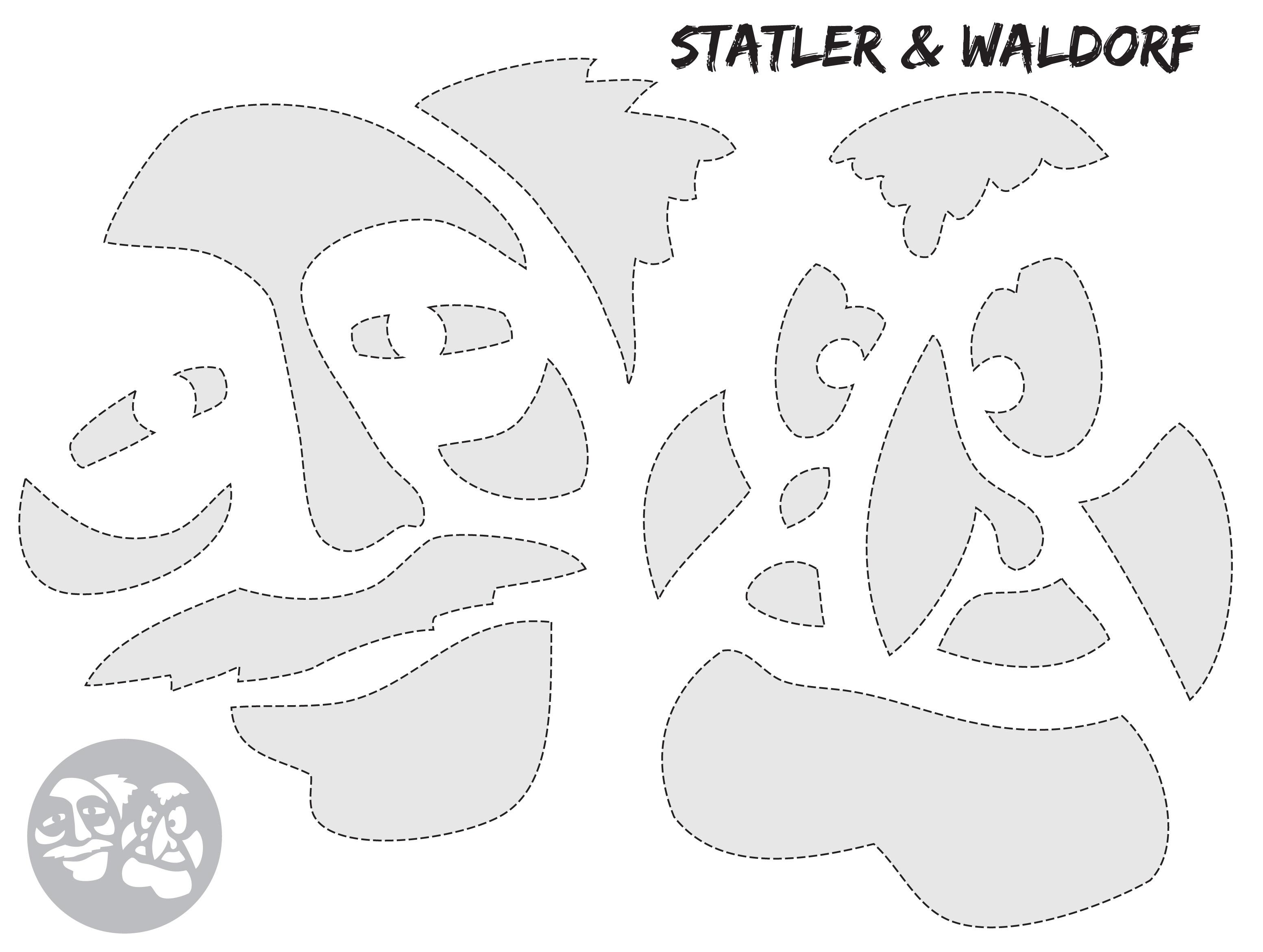 Muppets Statler & Waldorf (Pumpkin Stencil Pumpkin Pattern Pumpkin