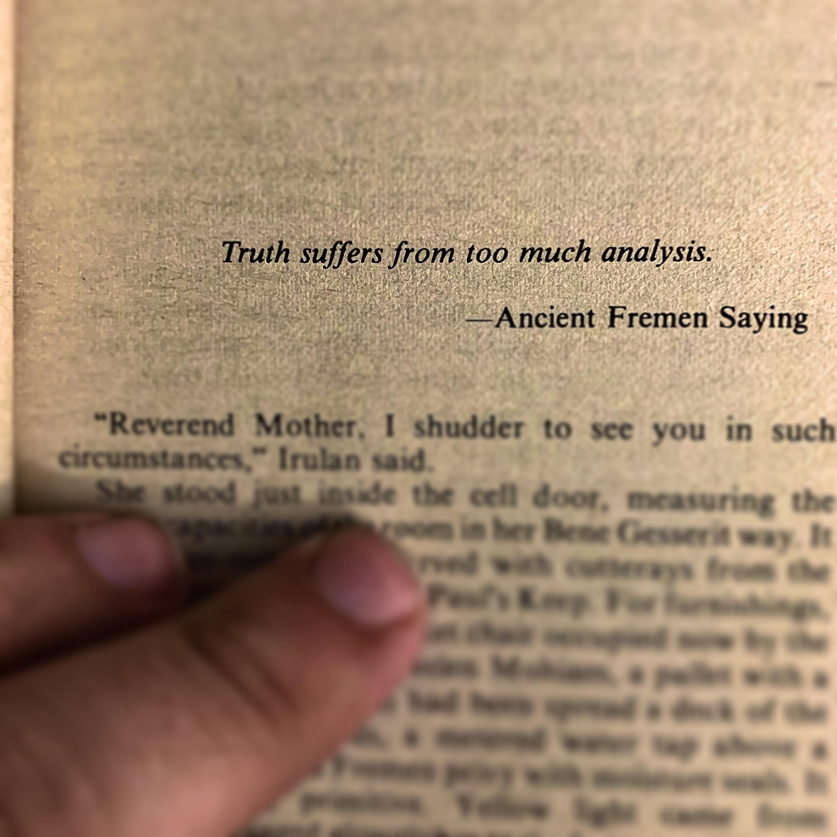 This epigraph in Dune Messiah reminding me to spiral out. r/dune