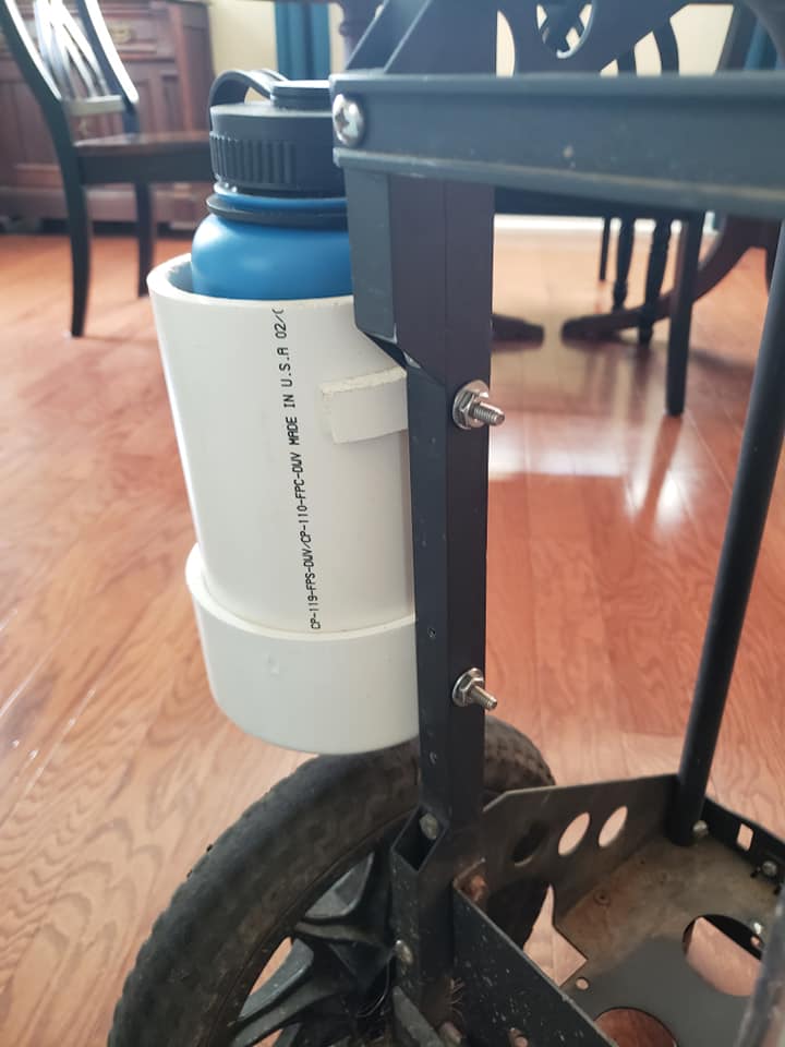Finally made a drink holder for my Zuca cart that won't let my bottle