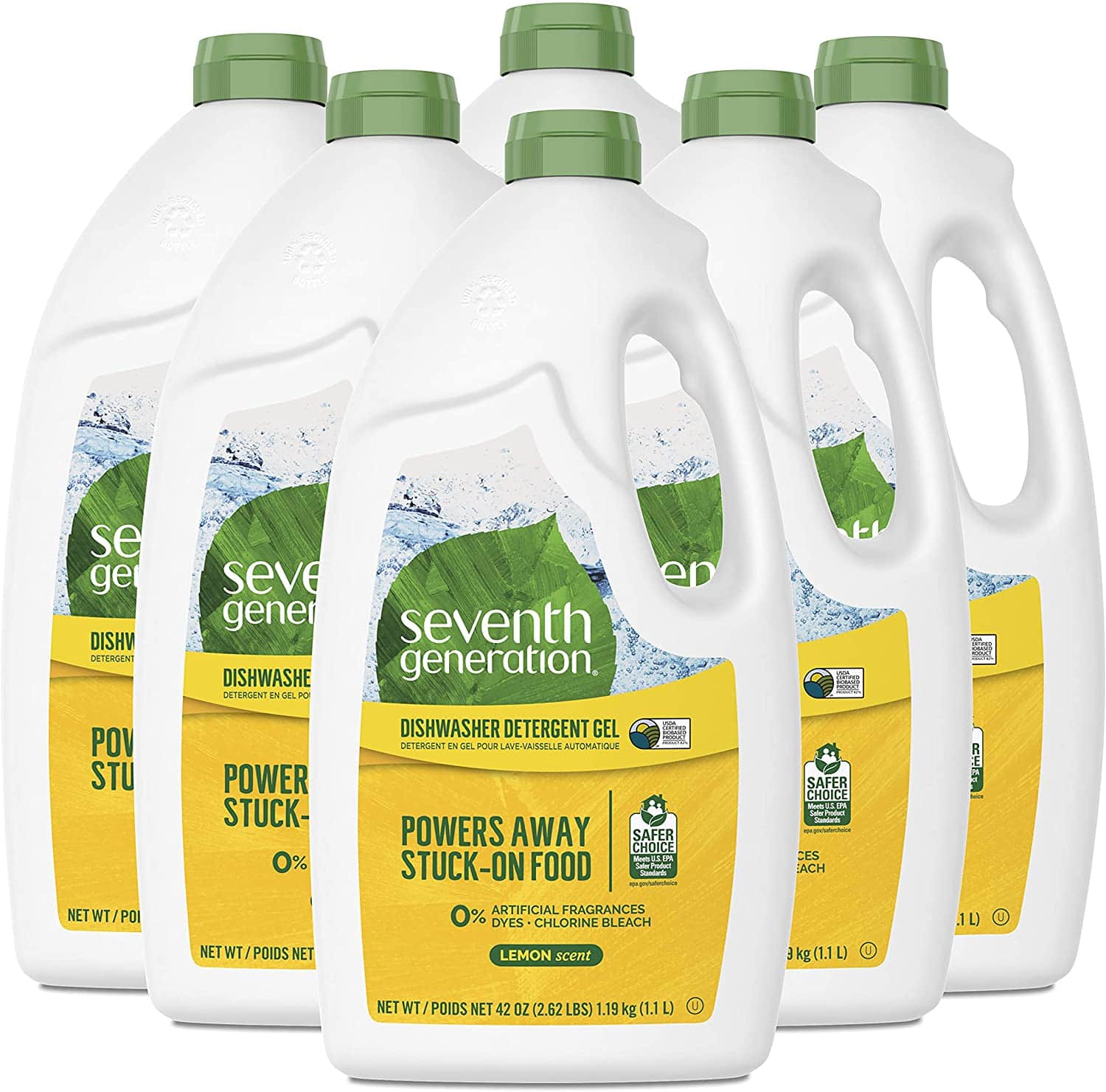 6Pack 42Oz Seventh Generation Dishwasher Detergent Gel (Lemon) 18.43