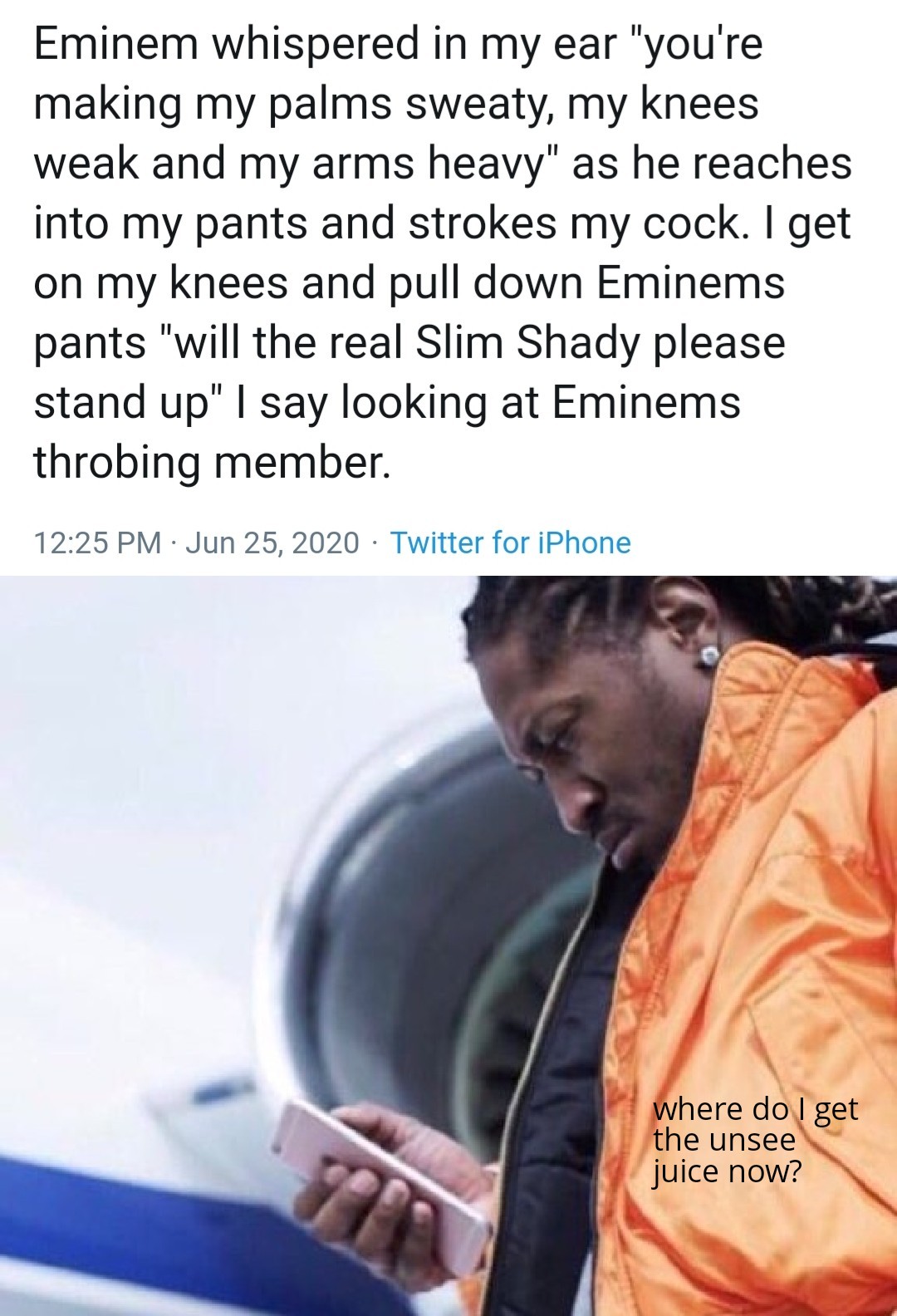 "His knees week, arms are heavy" has a completely different meaning for