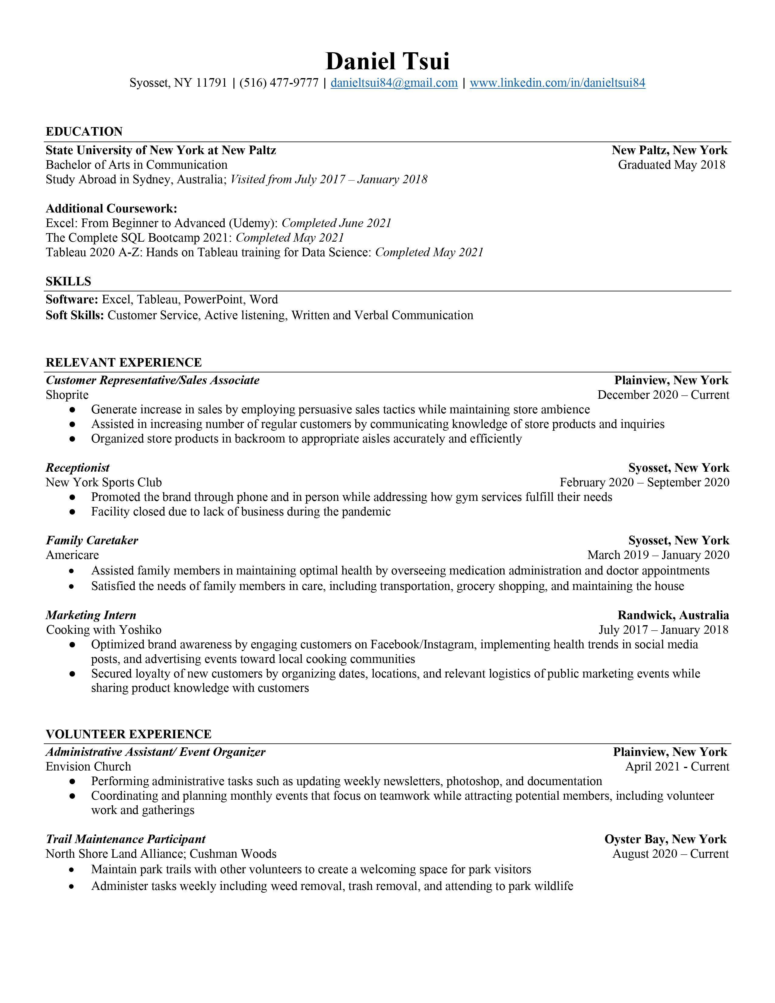 Been applying to entry level office positions like administration