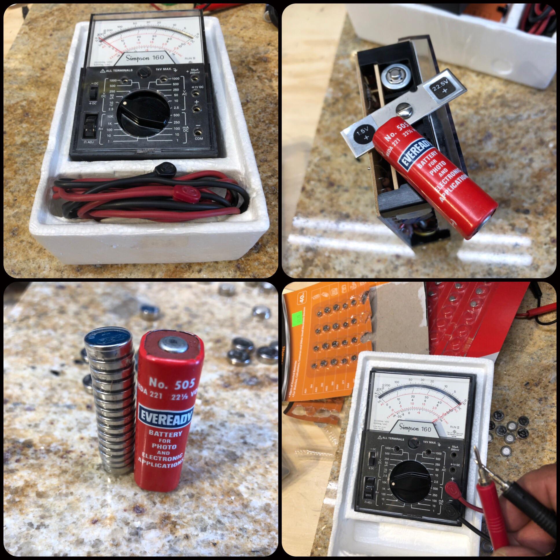 If you have a Simpson 160 VOM and your 22.5V battery dies, instead of