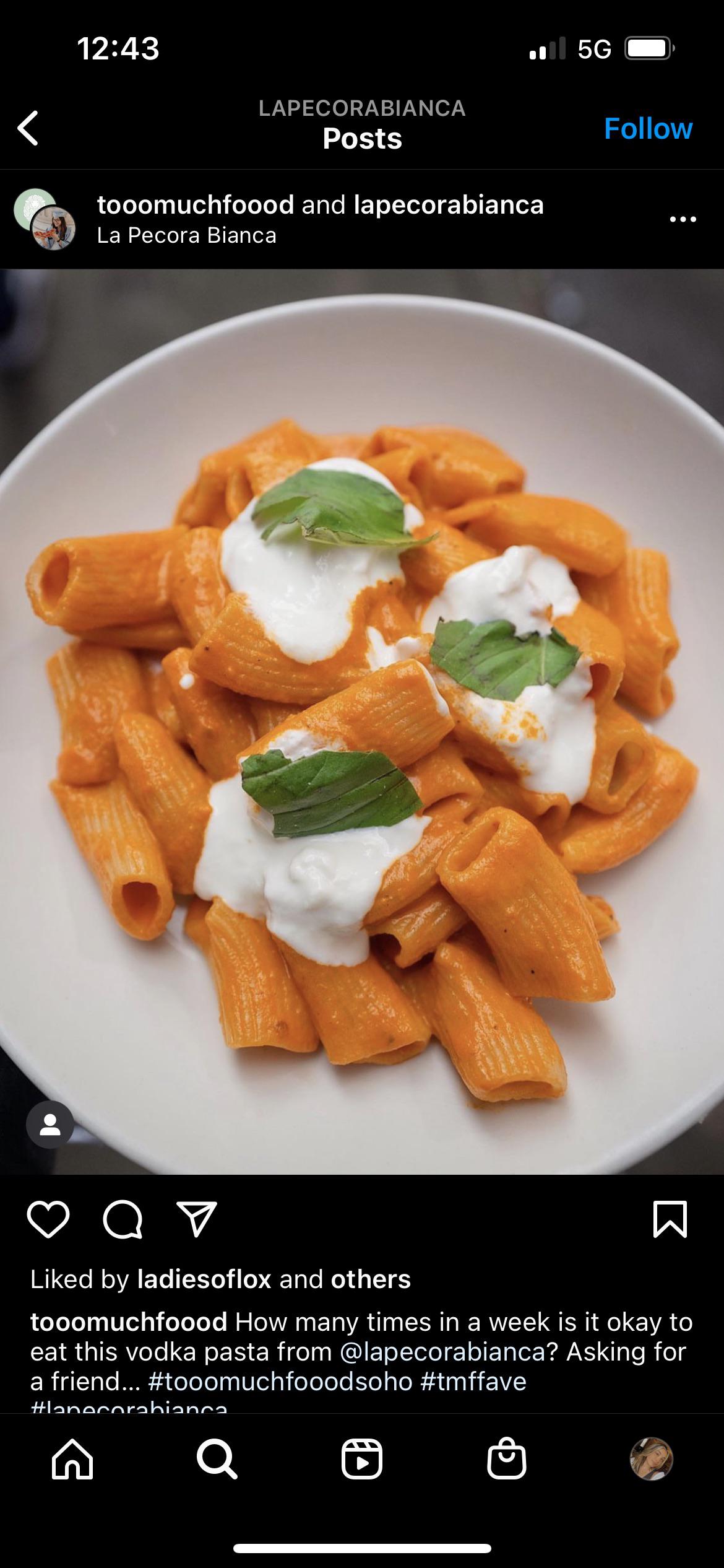 calorie estimate? im going to this restaurant for this rigatoni vodka