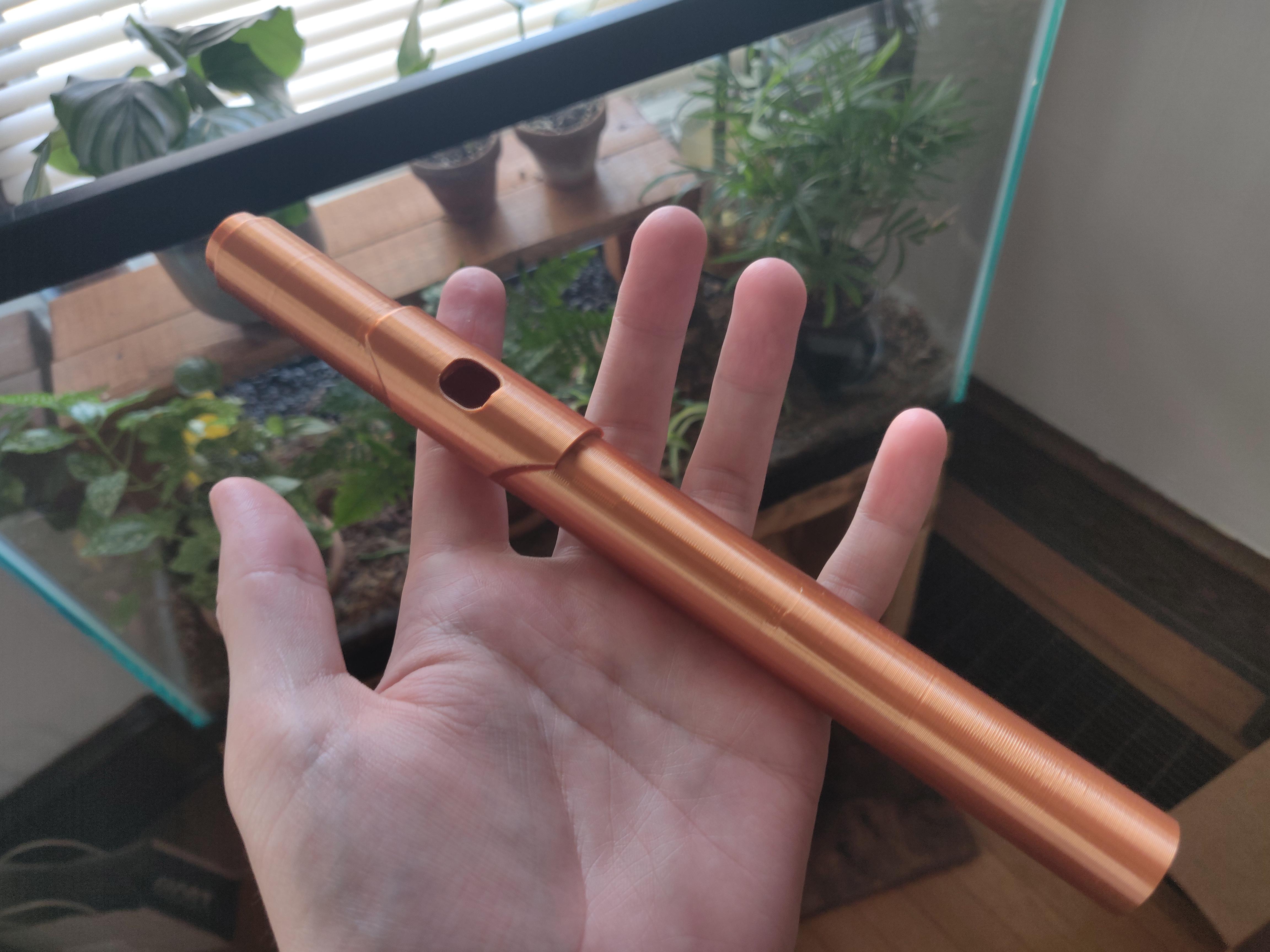 Back with a new blasphemous headjoint, fresh off the 3D printer r/Flute