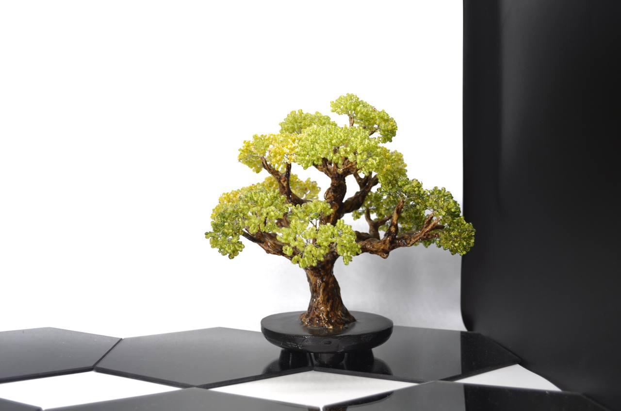 Beaded bonsai tree made by my mom . Will like to share it with you and