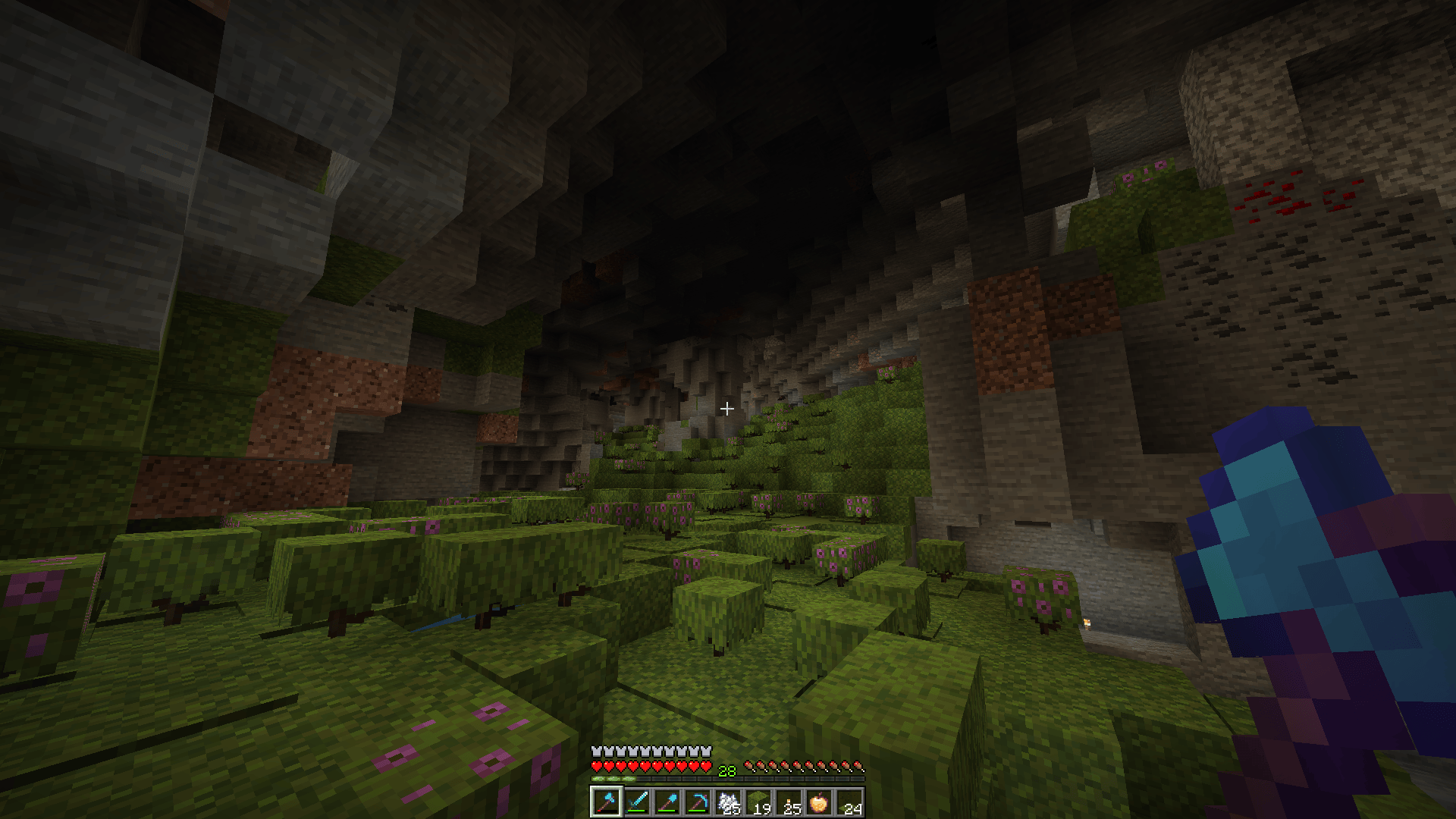 Moss blocks look great as valleys in the new caves! r/Minecraft