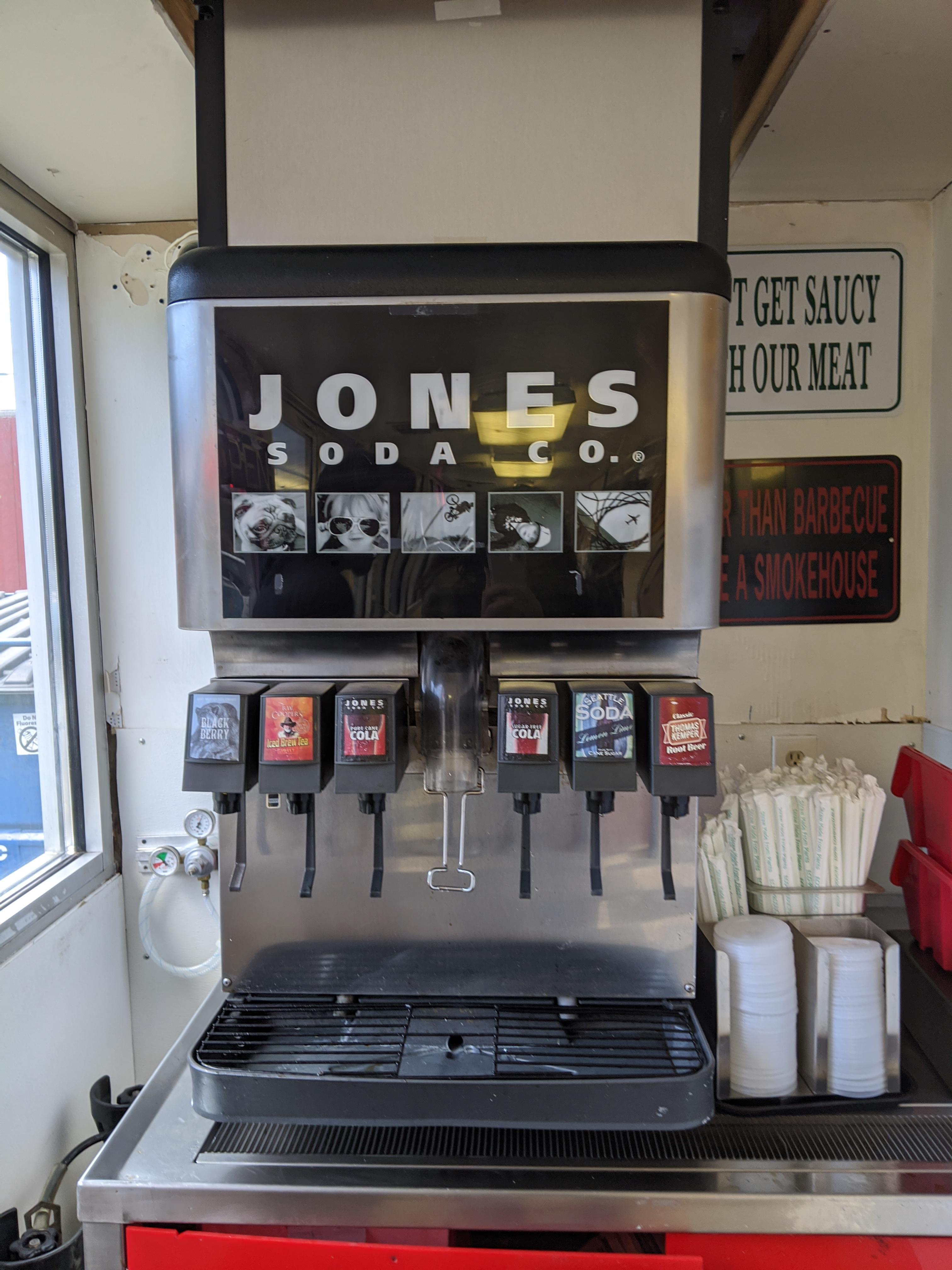 This BBQ place in Kent, WA has Jones soda on tap r/pics