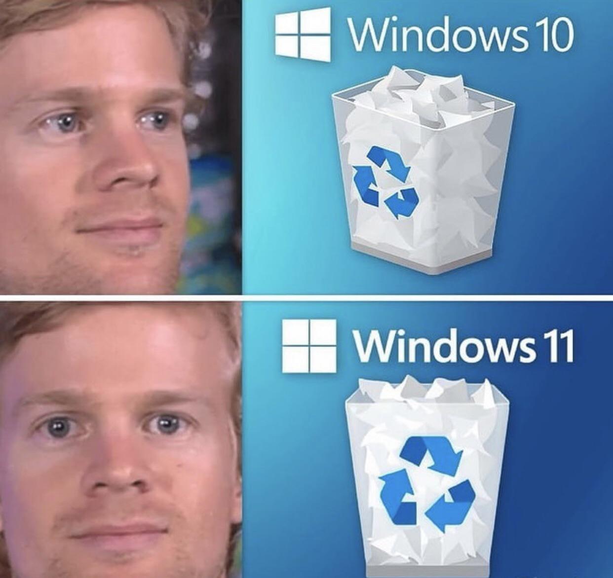The new Windows 11 trash can be like r/pcmasterrace