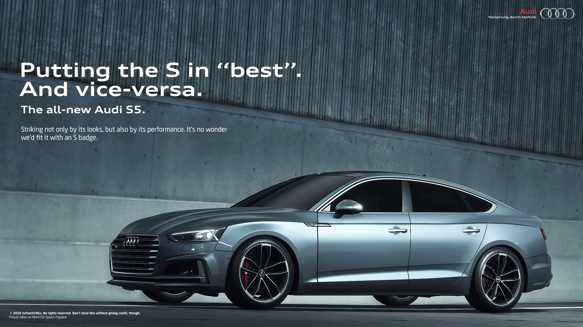 I made an Audi ad from a picture I took on Payback. Thoughts