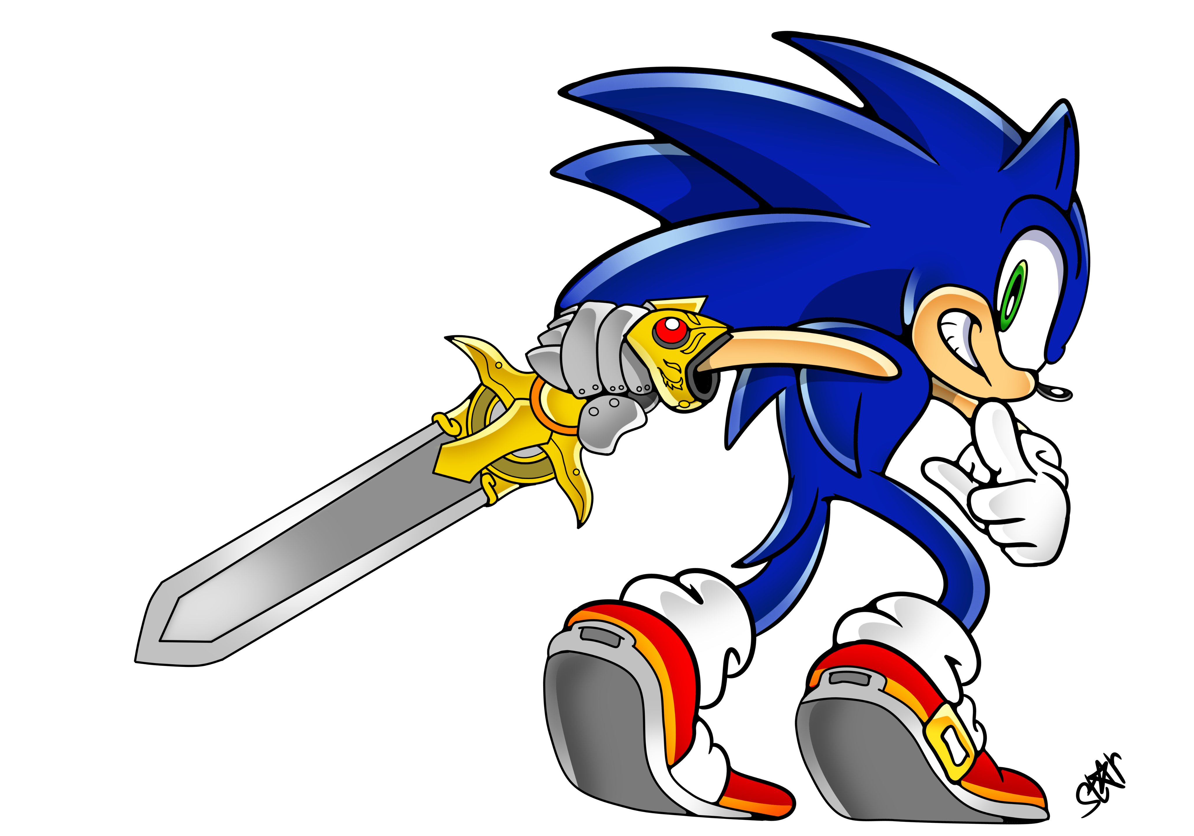 Sonic but with a sword SonicTheHedgehog