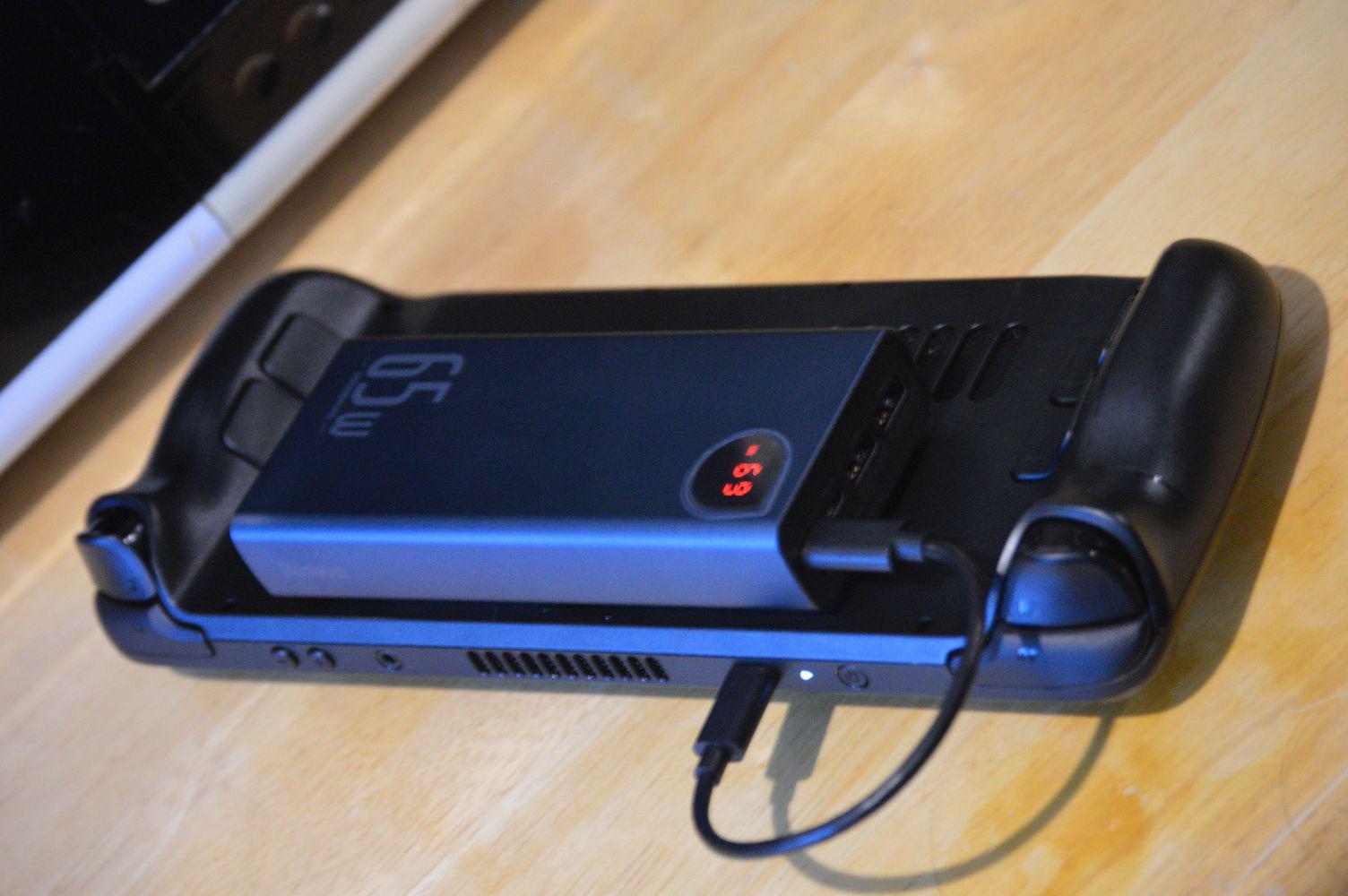 Got tired being tied to a cord so i velcroed a 20,000ma battery bank to