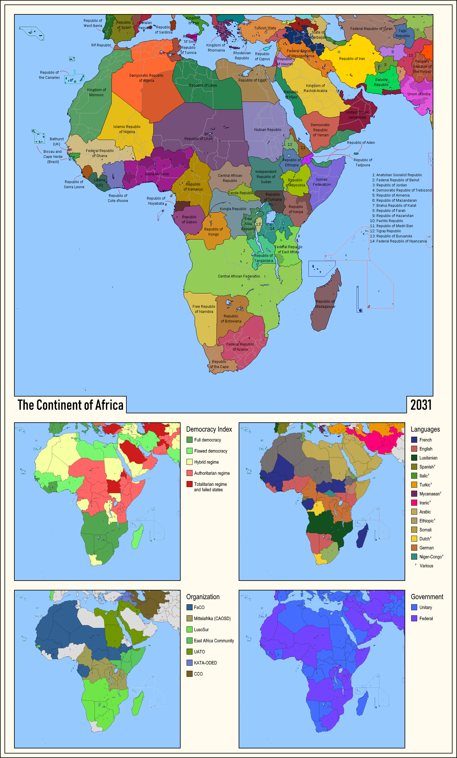 Alternate Future Of Africa Map Alternate Africa in 2031 imaginarymaps