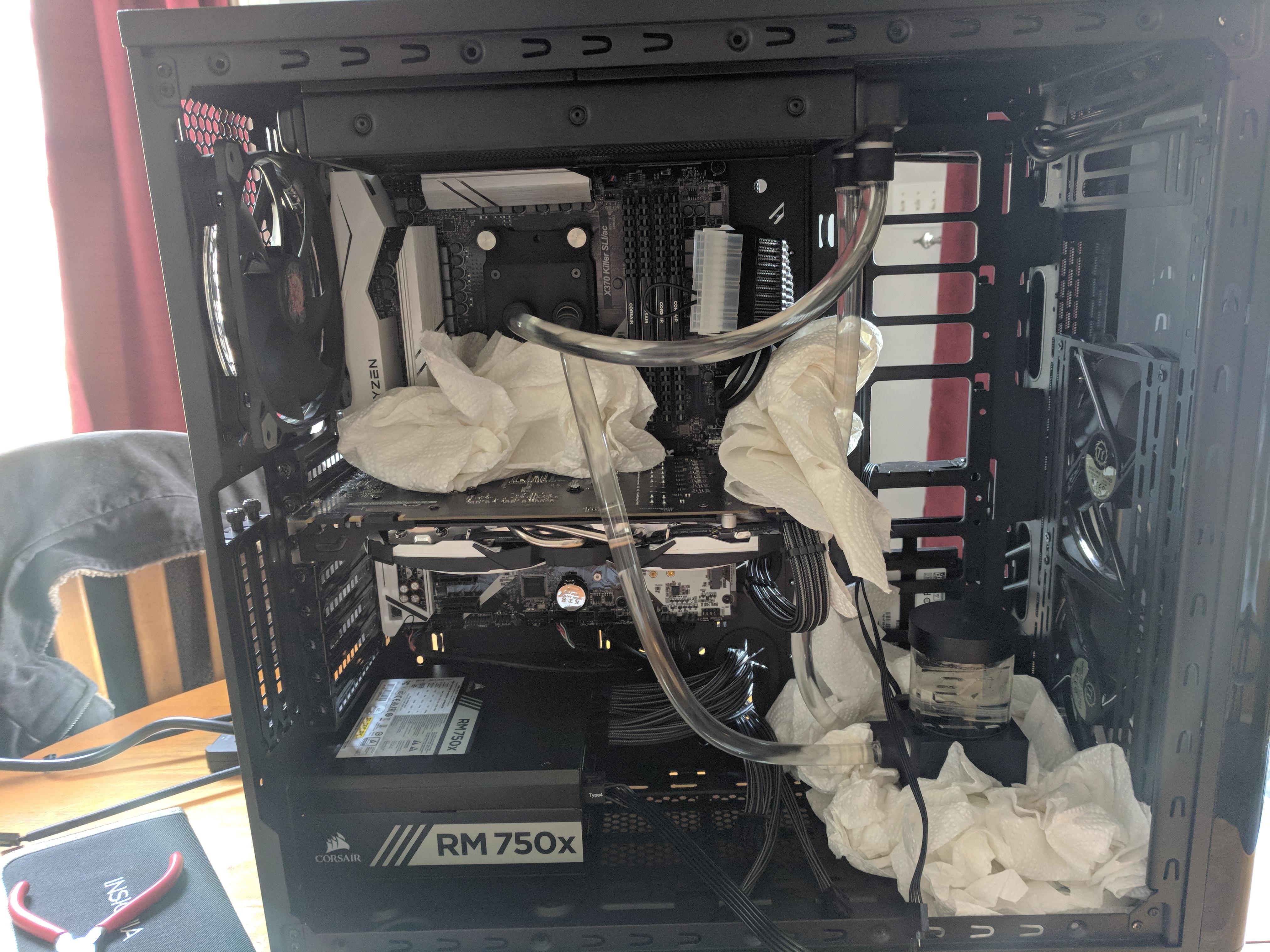 Leak test! First build & first venture into watercooling r/watercooling