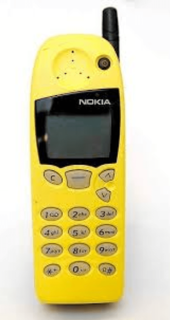 The 1998 Nokia 5110 in Banana yellow. I used to go into the Office