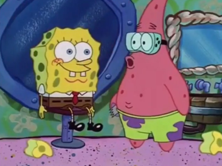 Patrick shaving Spongebob Spongebob, Shaving, Cutting, Hair, Piece, Vs r/FreshMemeTemplates