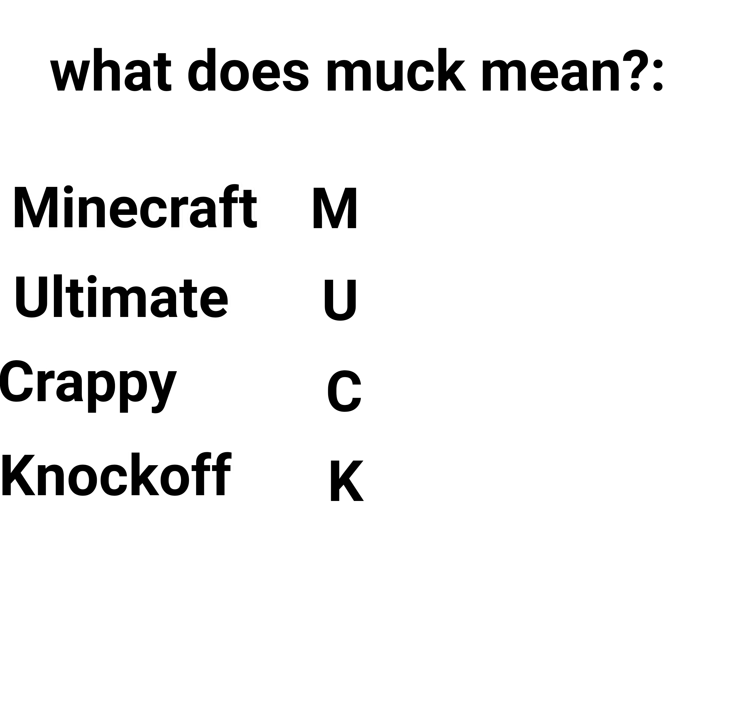 What does muck stand for? (its a joke) DaniDev