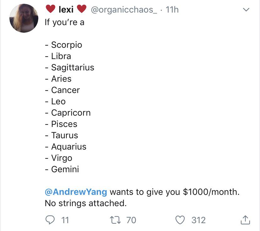 This horoscope is spooky accurate r/YangForPresidentHQ
