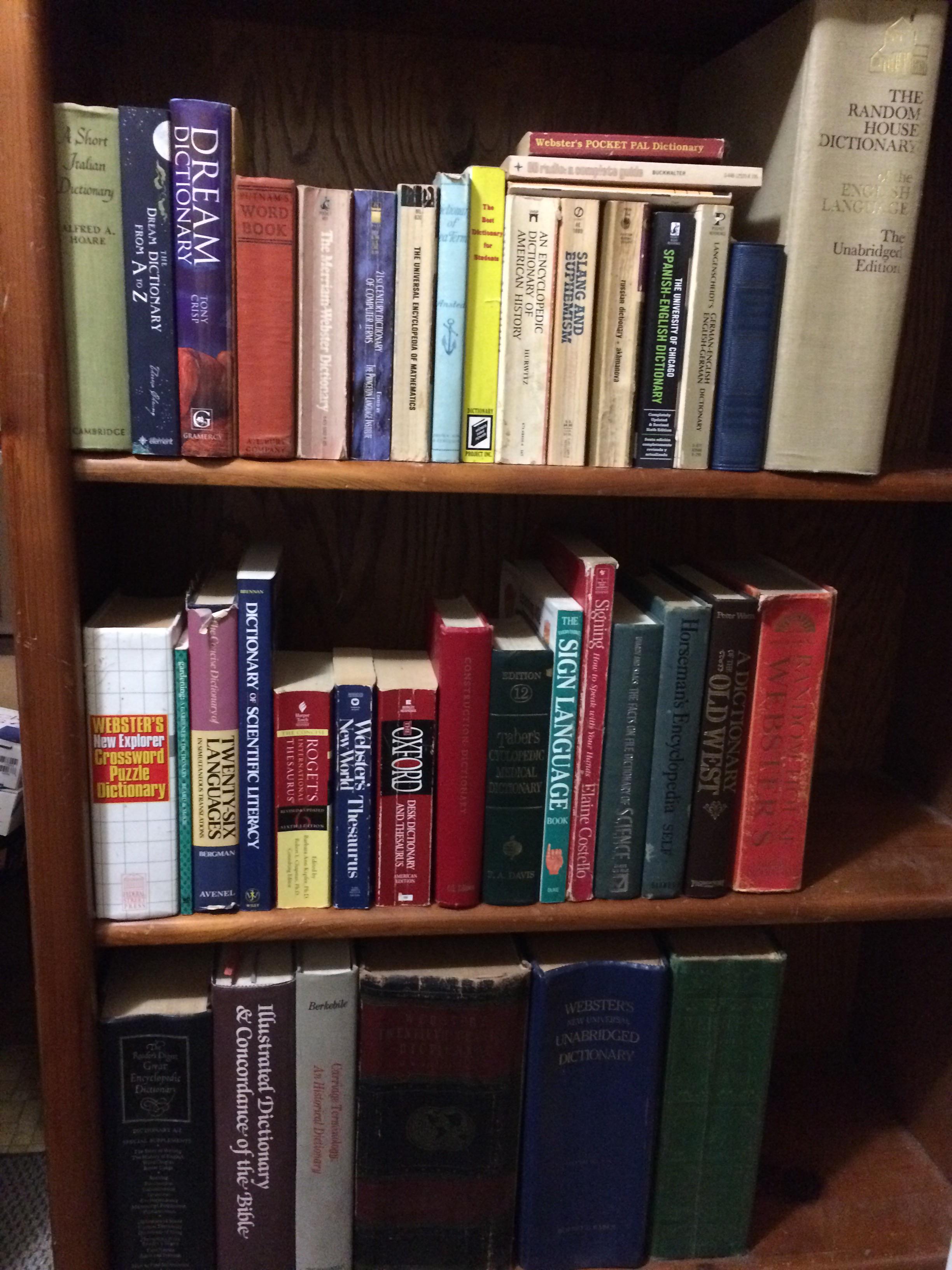 My collection of dictionaries r/BookCollecting