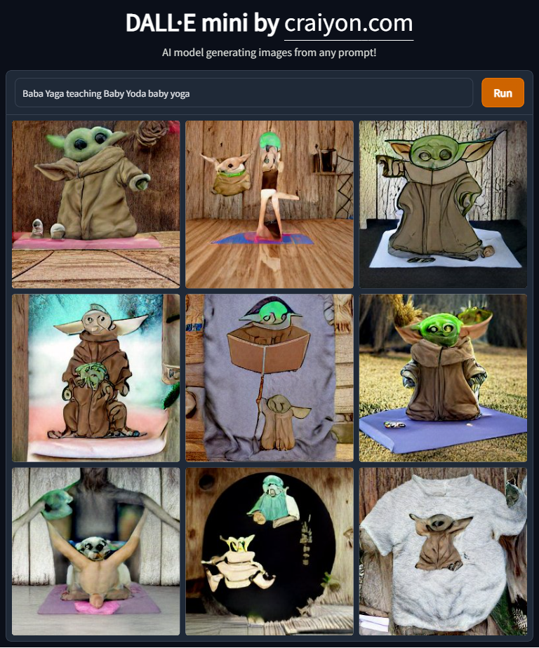 Baba Yaga teaching Baby Yoda baby yoga r/weirddalle