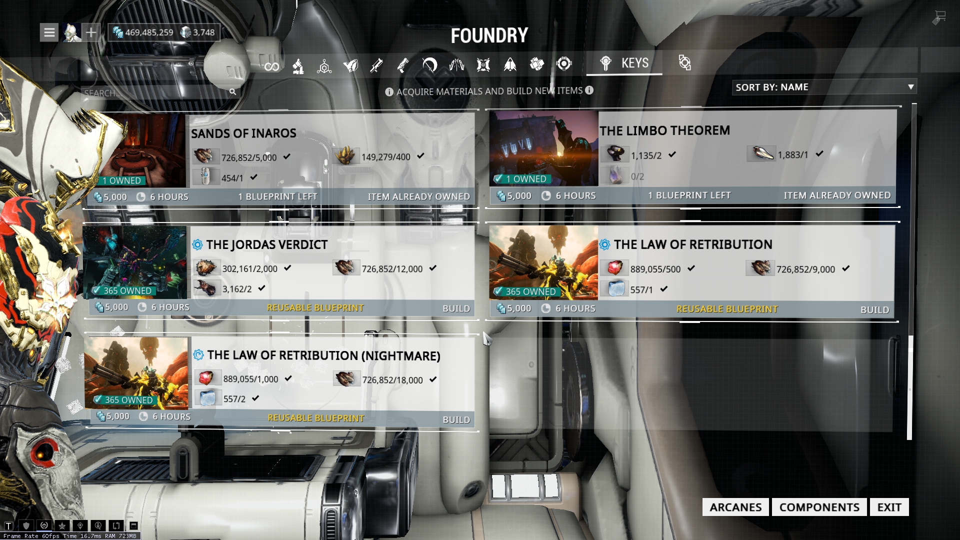 If trials really get removed, can I get 1095 Legendary Cores? Warframe