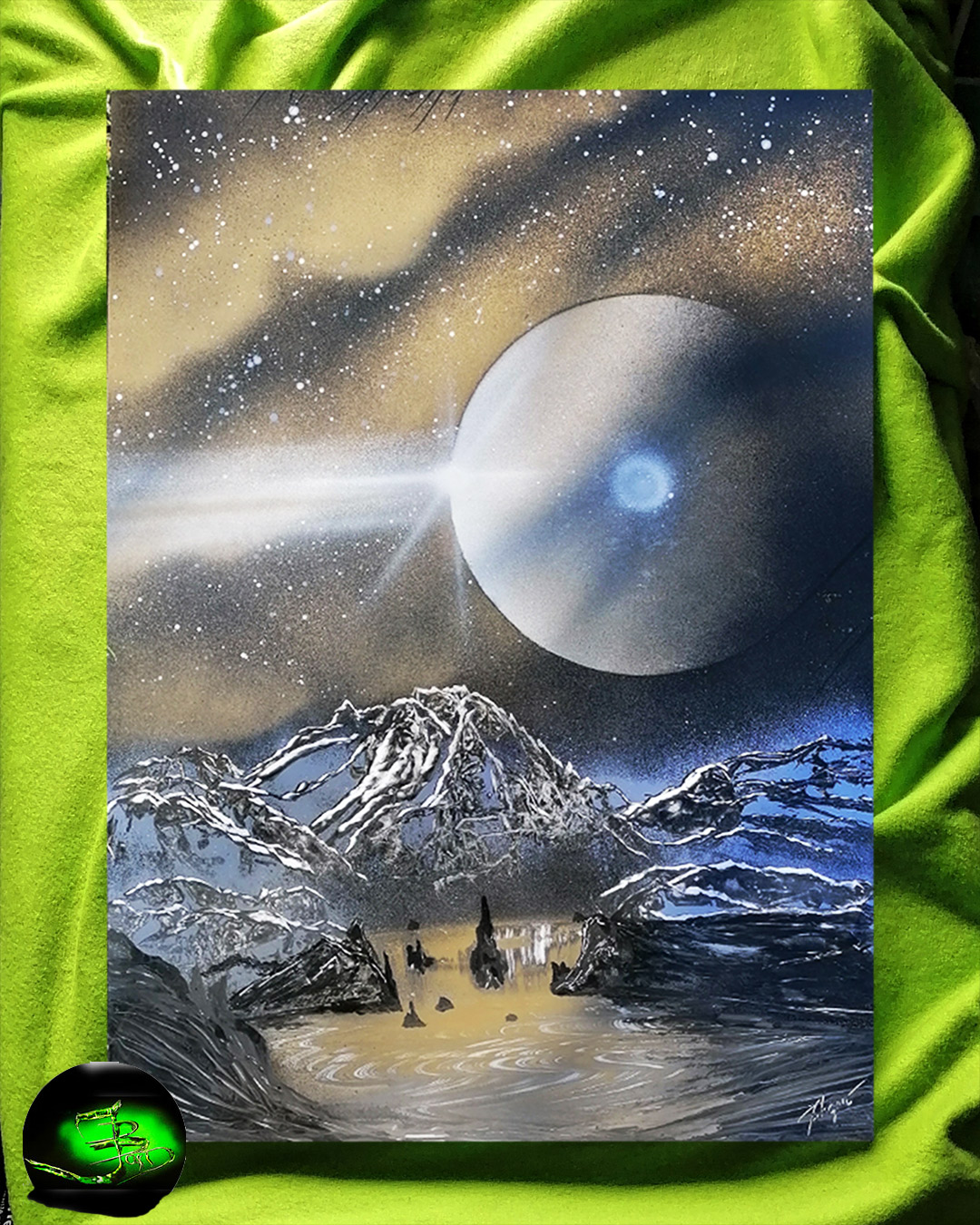 Earth 2, Spray painting, Spray paint art JB, 2021 r/Art