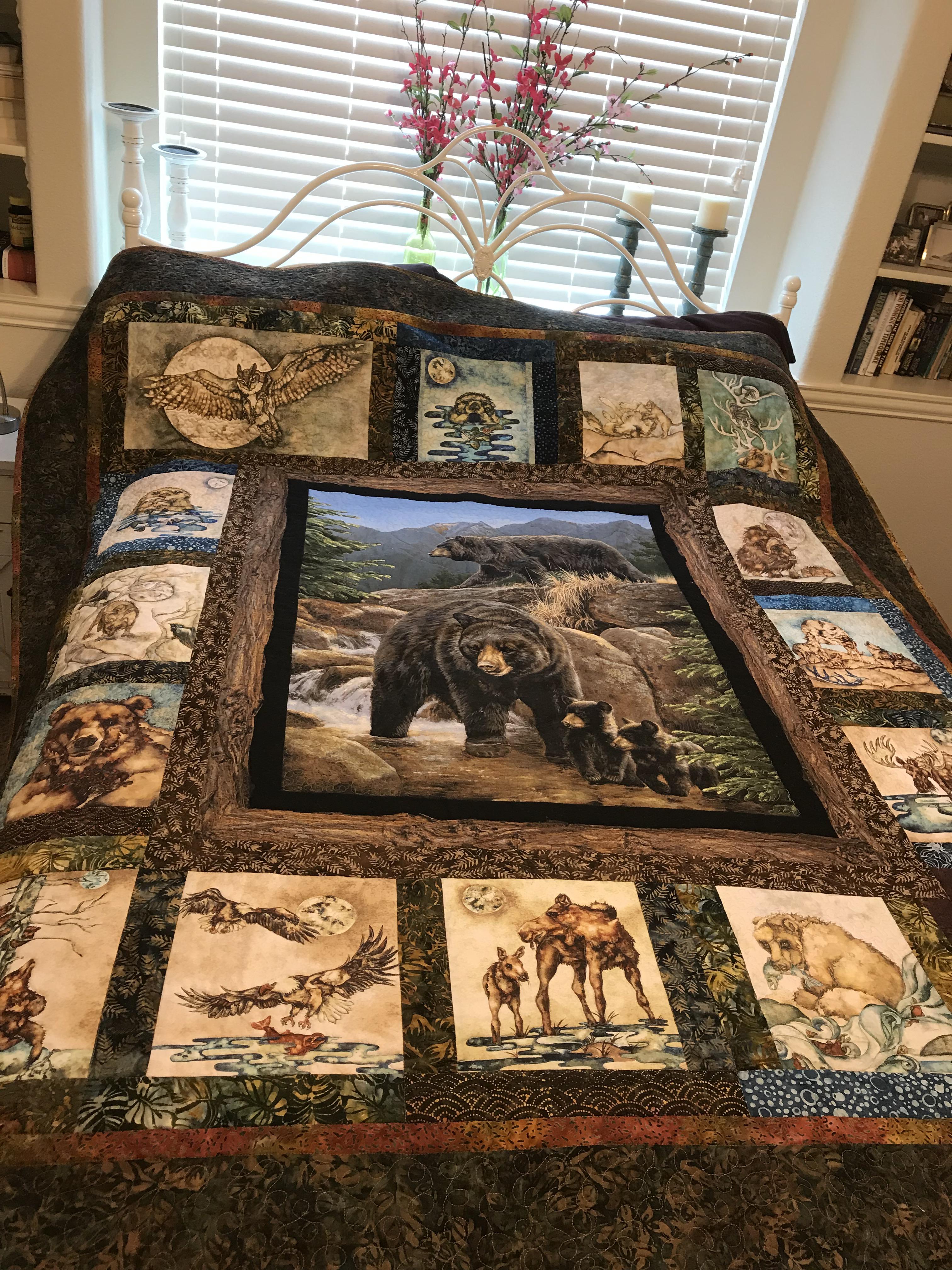 Alaskan panel quilt my son was recently in Anchorage for 3 weeks and