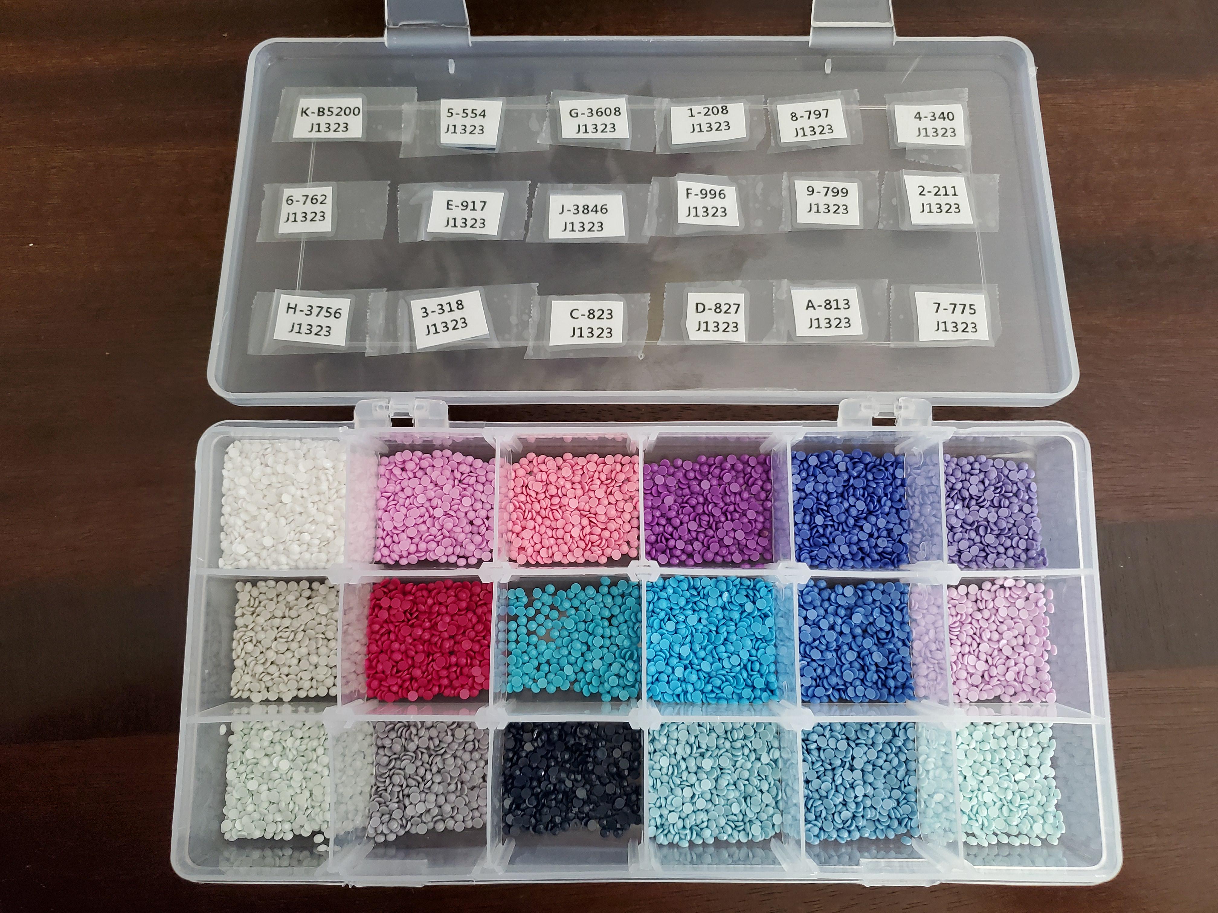 My diamond storage setup using a 3 18 section container from the
