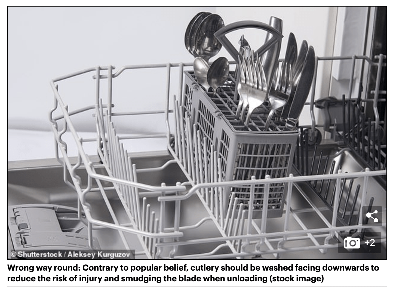 This photo in an article about how to load your dishwasher shows the