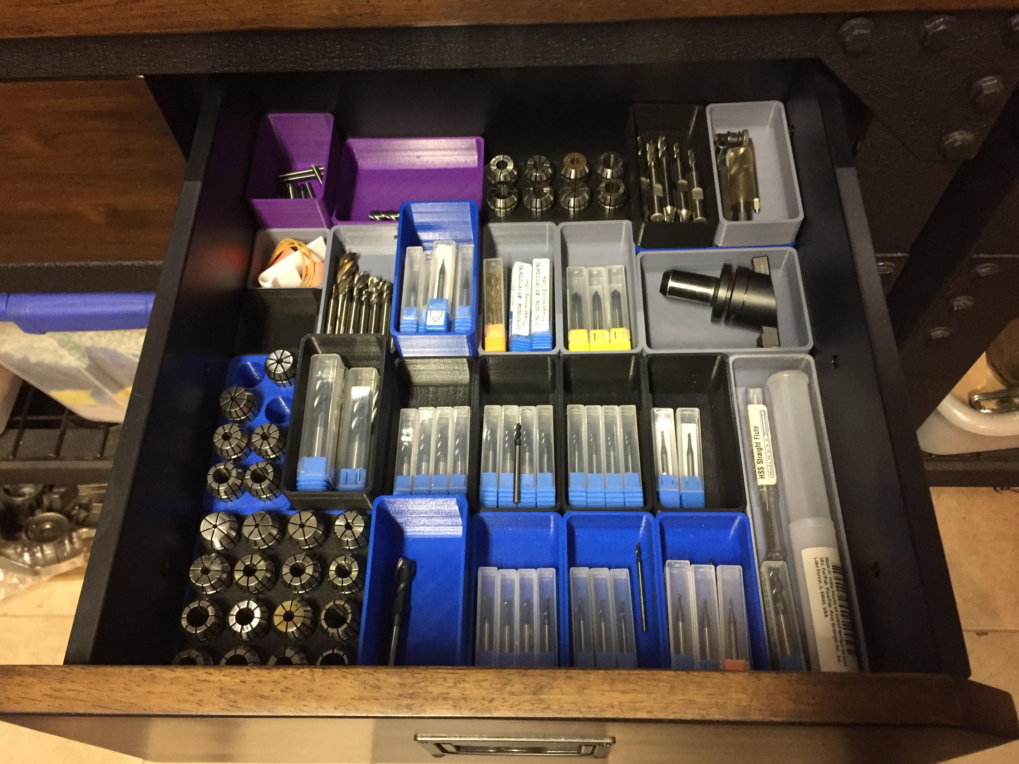 Toolbox Organizational Bins for End Mills & ER20 Collets r/hobbycnc