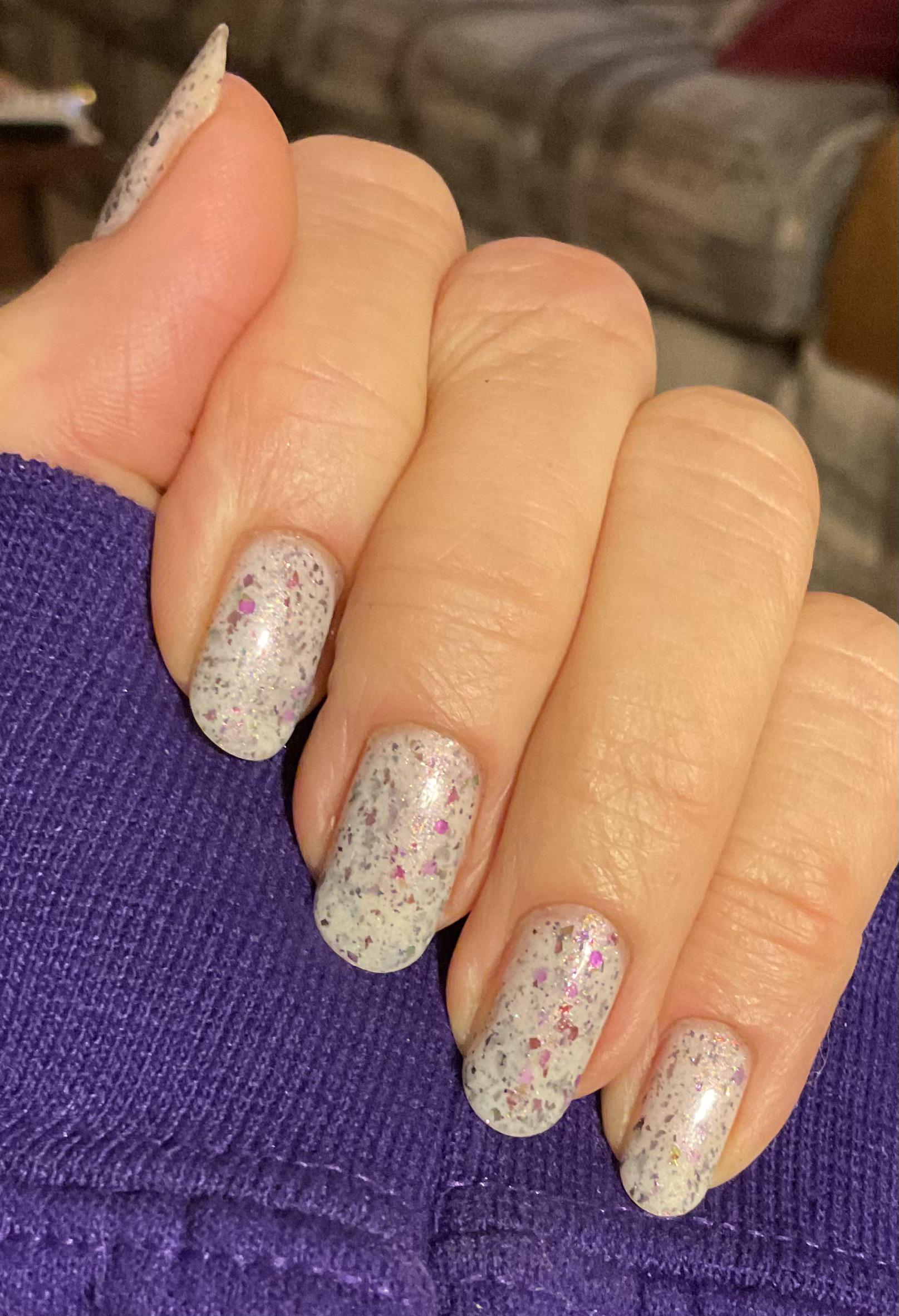 MJ Lacquer One Happy Island (February 2021 PPU), Orly Bonder base