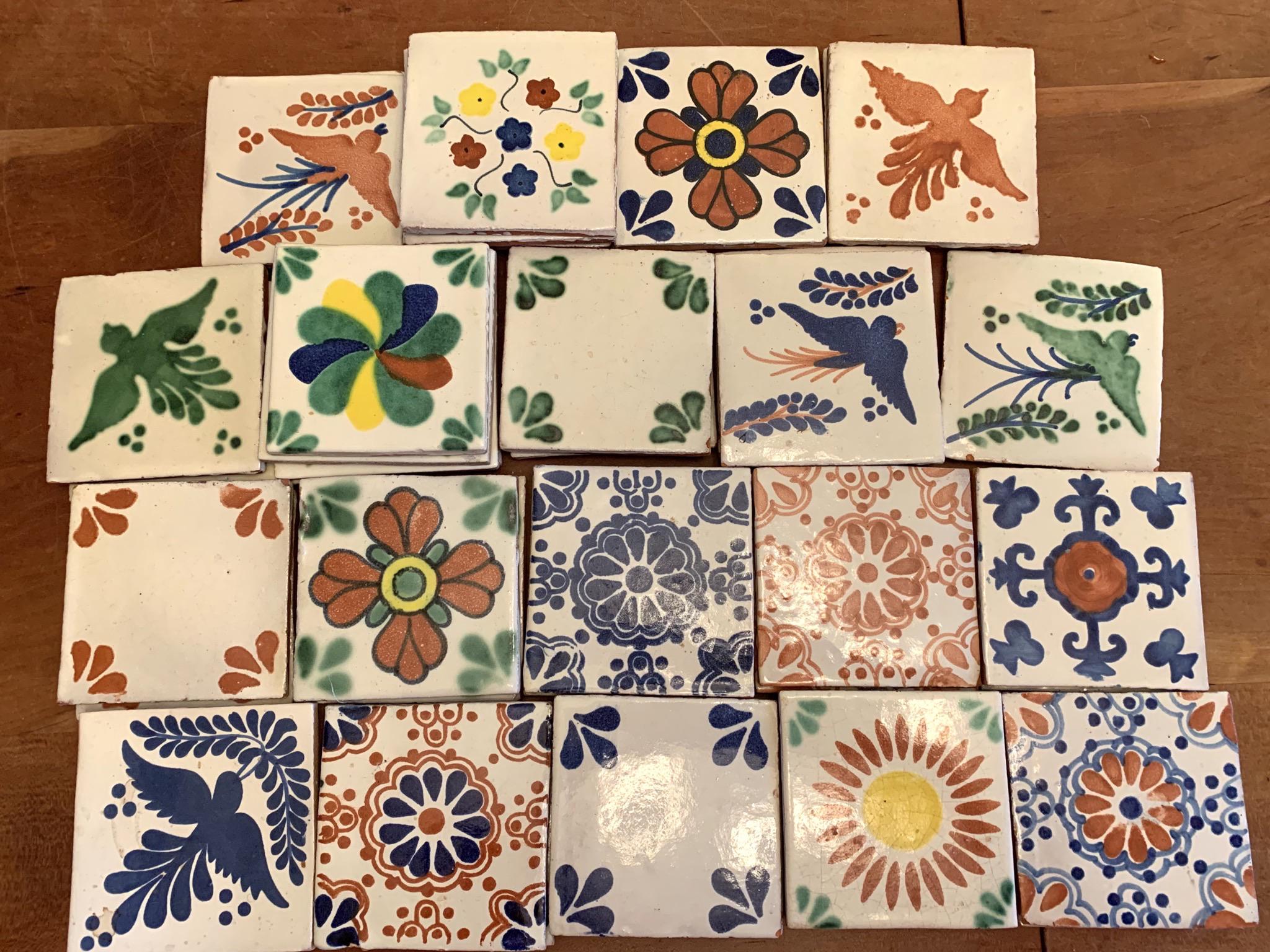 Mexican tiles, unboxed. 39 tiles for 3. r/ThriftStoreHauls