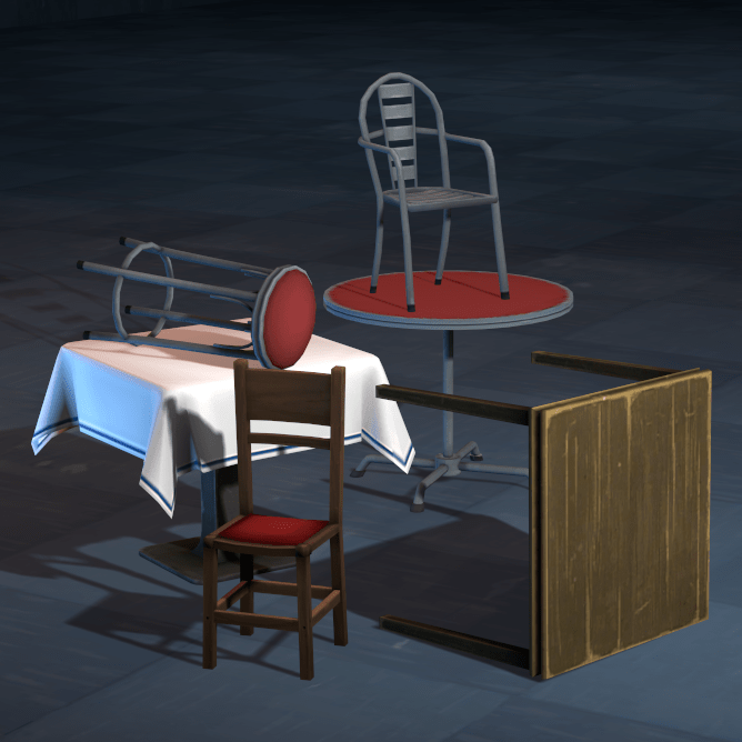 Restaurant Tables and Chairs Models SFM