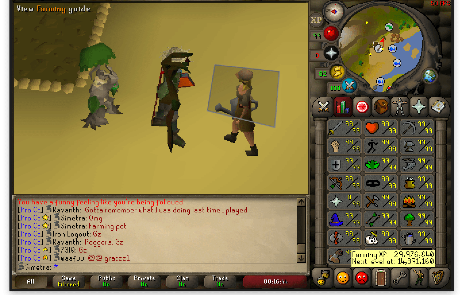 So there's this thing called max luck... ironscape