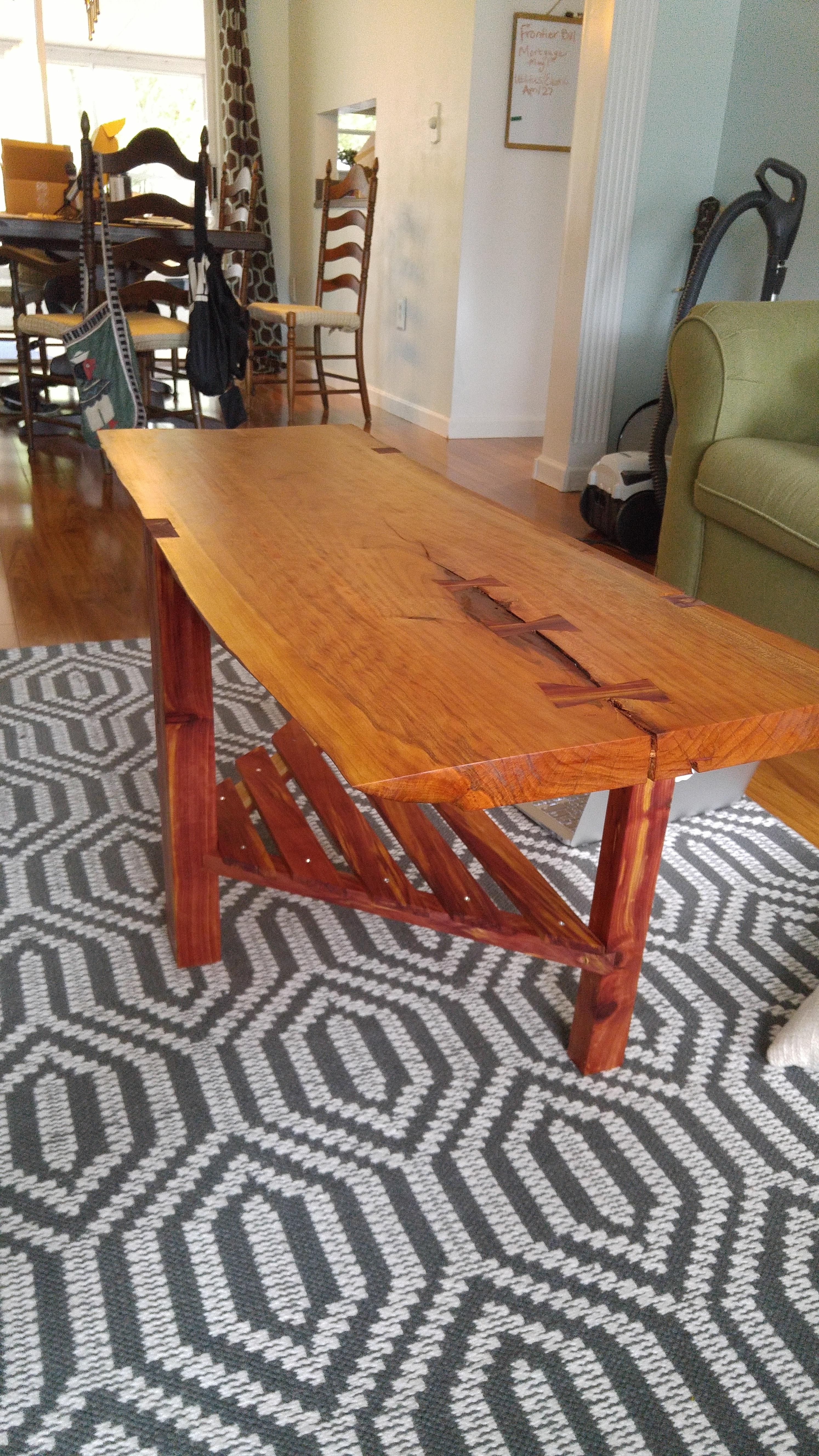 I made a coffee table out of a slab I found at a flea
