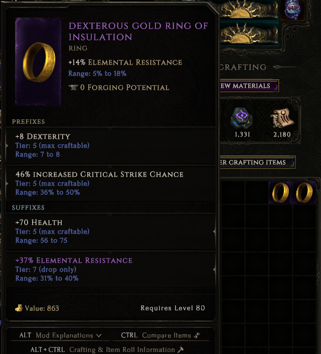 First "mirrored" item I made so far with Rune of Creation. I know